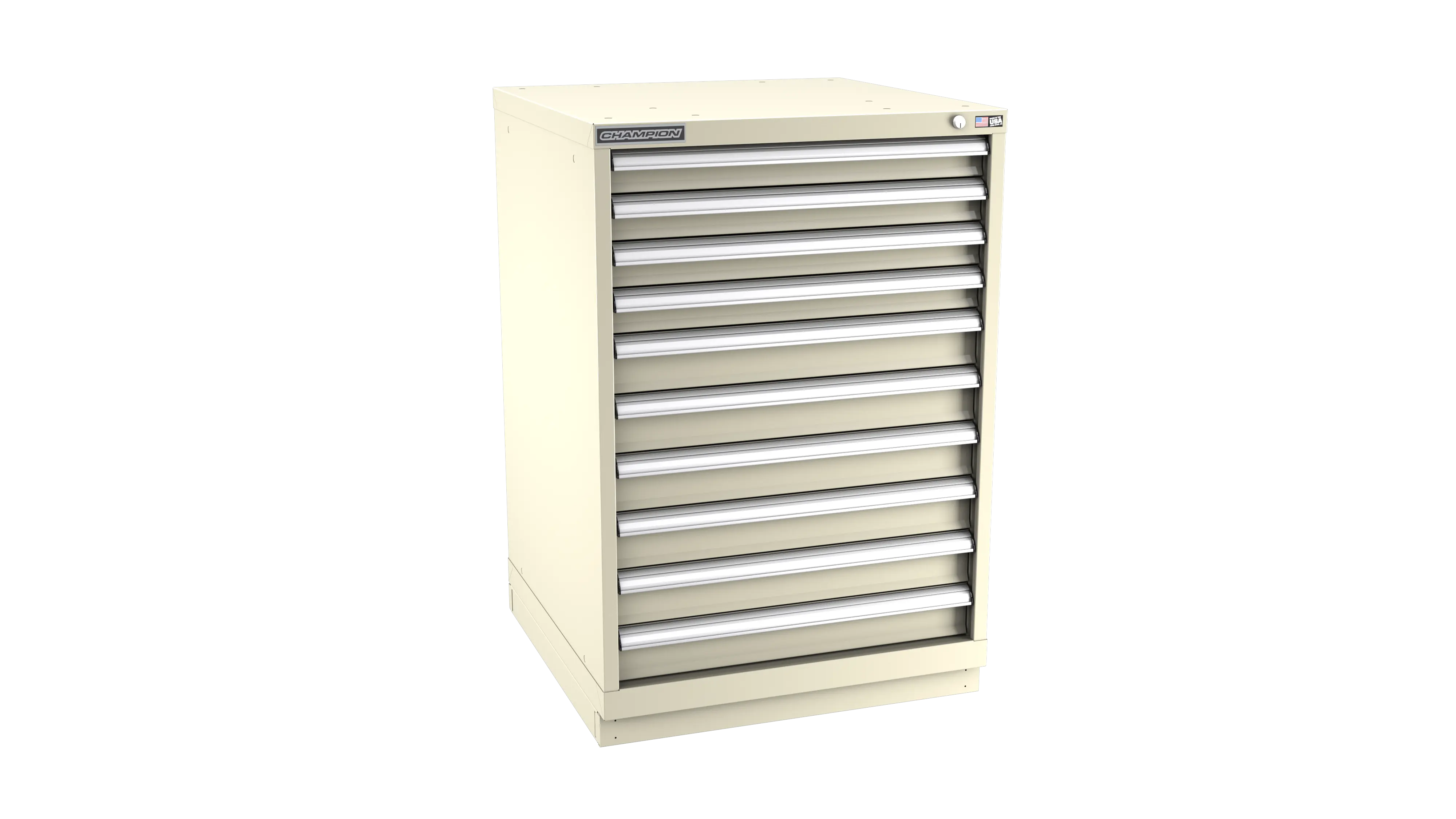 Champion Tool 10-Drawer Modular Cabinet, 28-1/4 W x 41-3/4 H x 28-1/2 D in - CM SW1800-1001-ILC-FTB Champion Tool Storage
