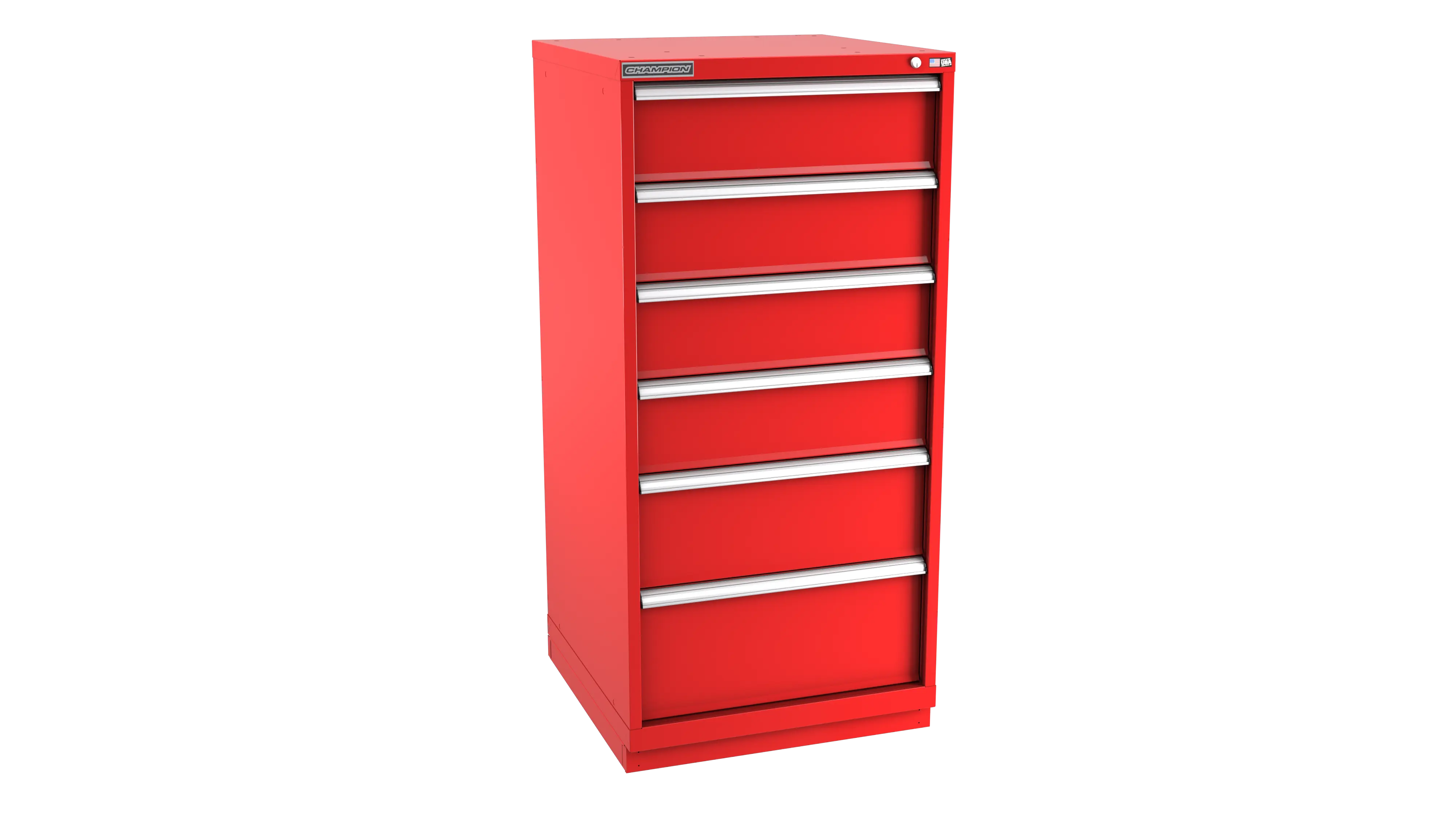 Champion Tool 6-Drawer Modular Cabinet, 28-1/4 W x 59-1/2 H x 28-1/2 D in - CM SW2700-0601-ILC-FTB Champion Tool Storage