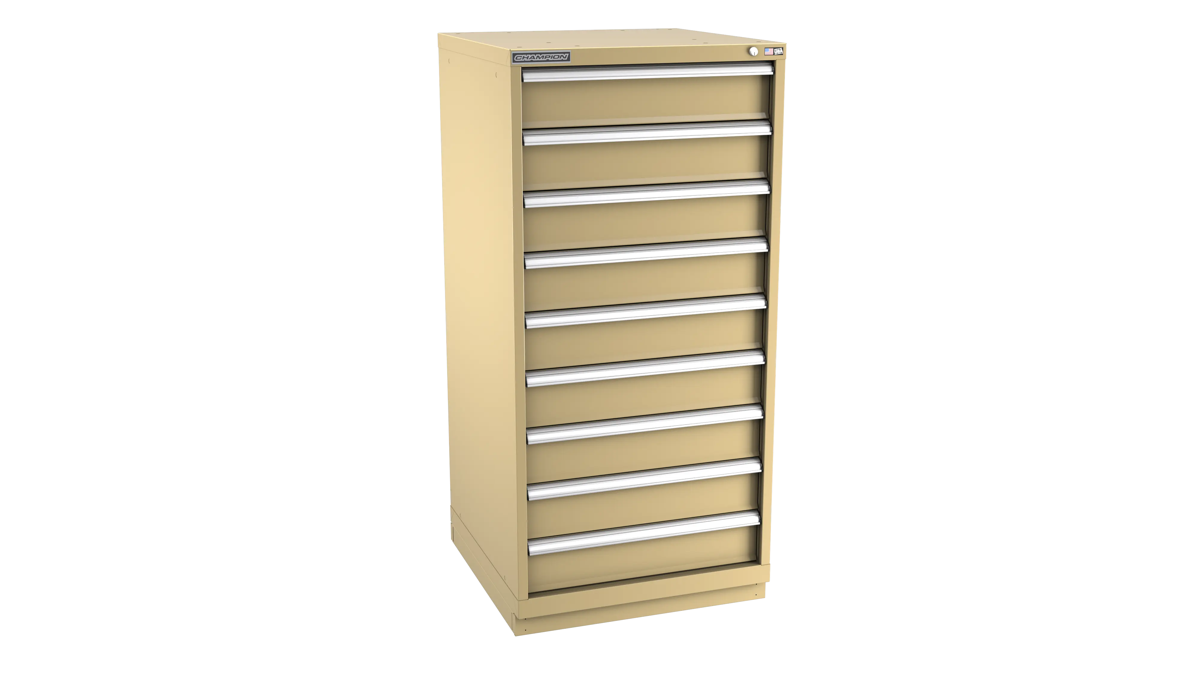 Champion Tool 9-Drawer Modular Cabinet, 28-1/4 W x 59-1/2 H x 28-1/2 D in - CM SW2700-0901-ILC-FTB Champion Tool Storage