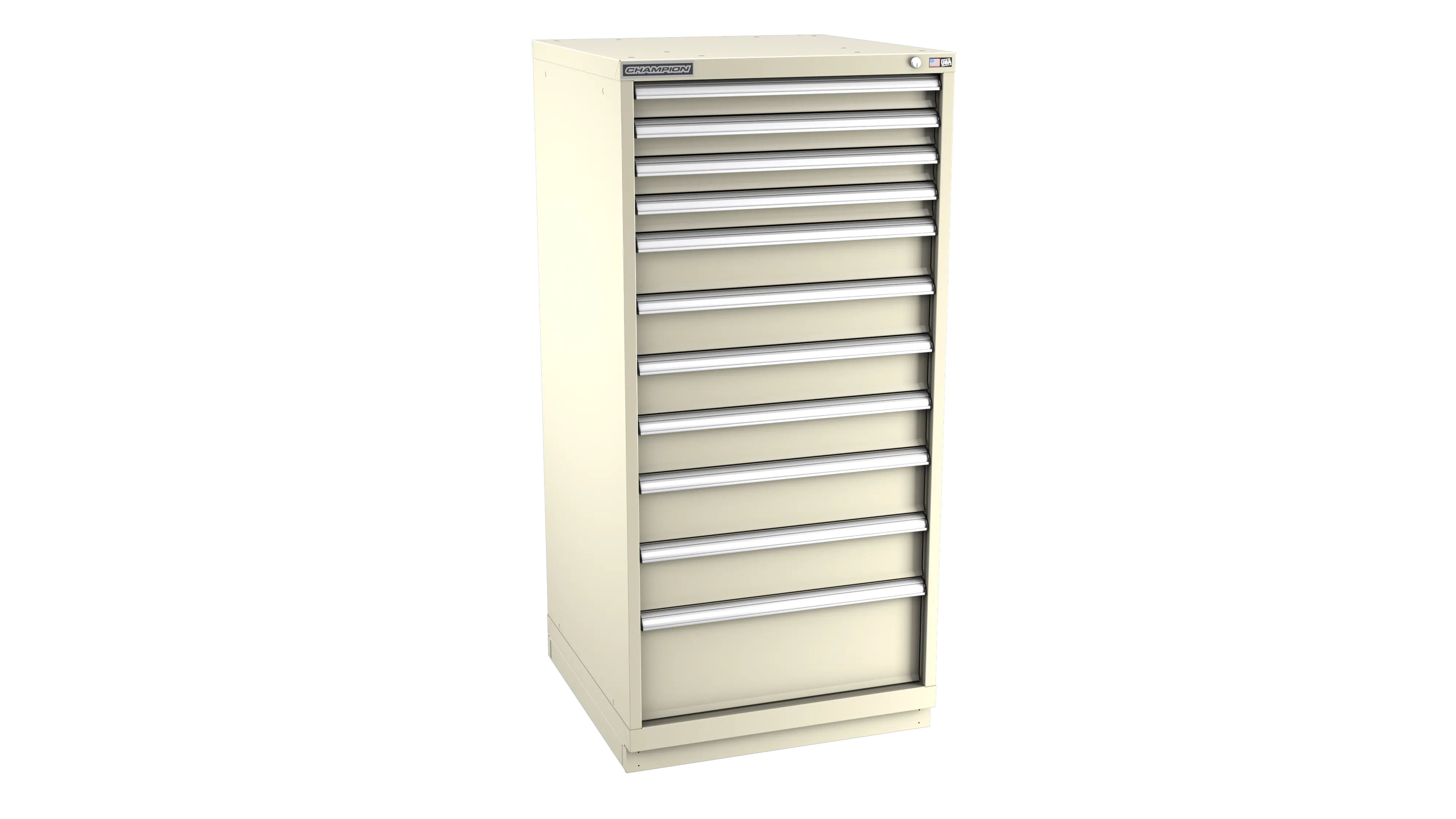 Champion Tool 11-Drawer Modular Cabinet, 28-1/4 W x 59-1/2 H x 28-1/2 D in - CM SW2700-1101-ILC-FTB Champion Tool Storage