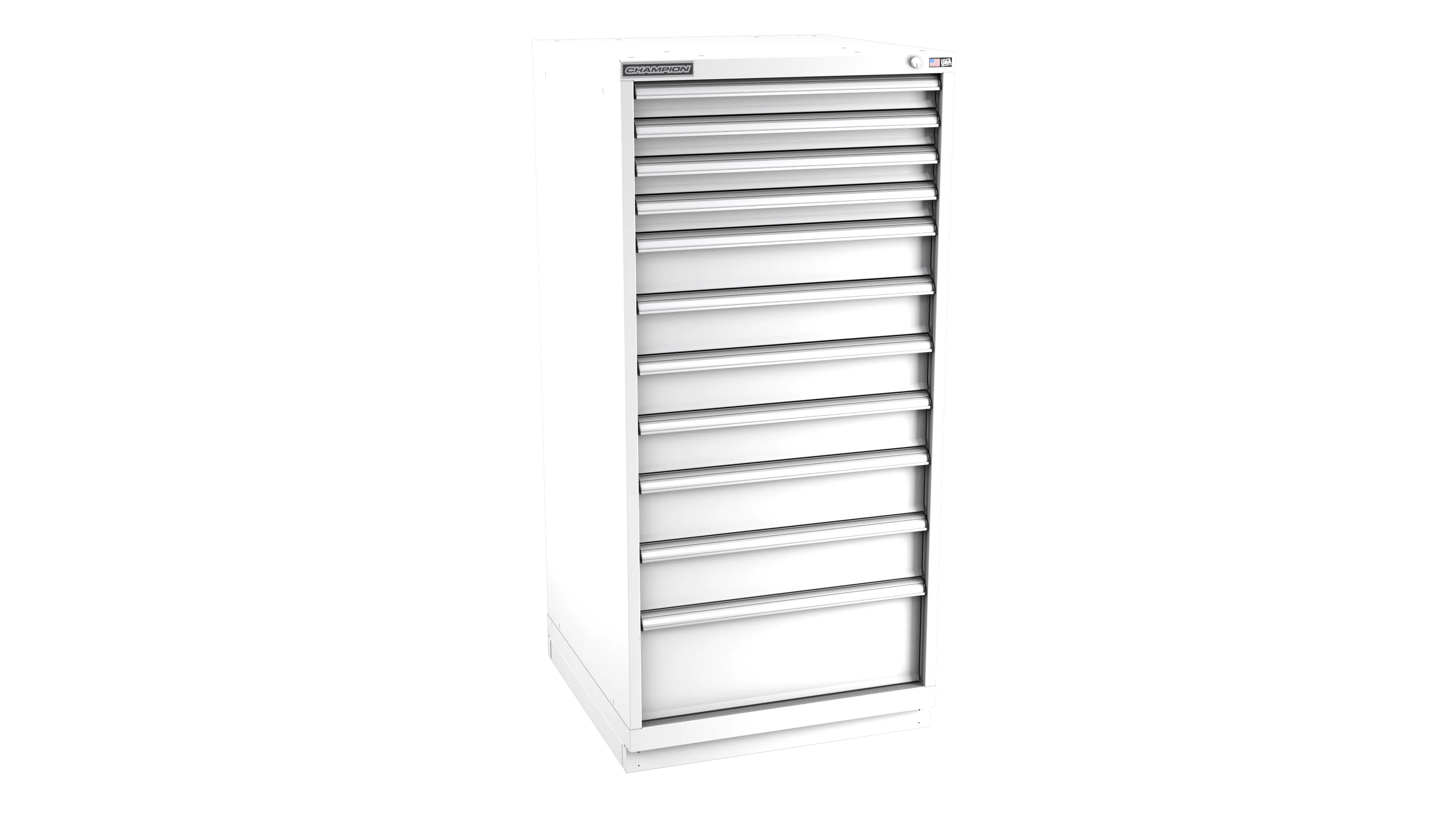 Champion Tool 11-Drawer Modular Cabinet, 28-1/4 W x 59-1/2 H x 28-1/2 D in - CM SW2700-1101-ILC-FTB Champion Tool Storage