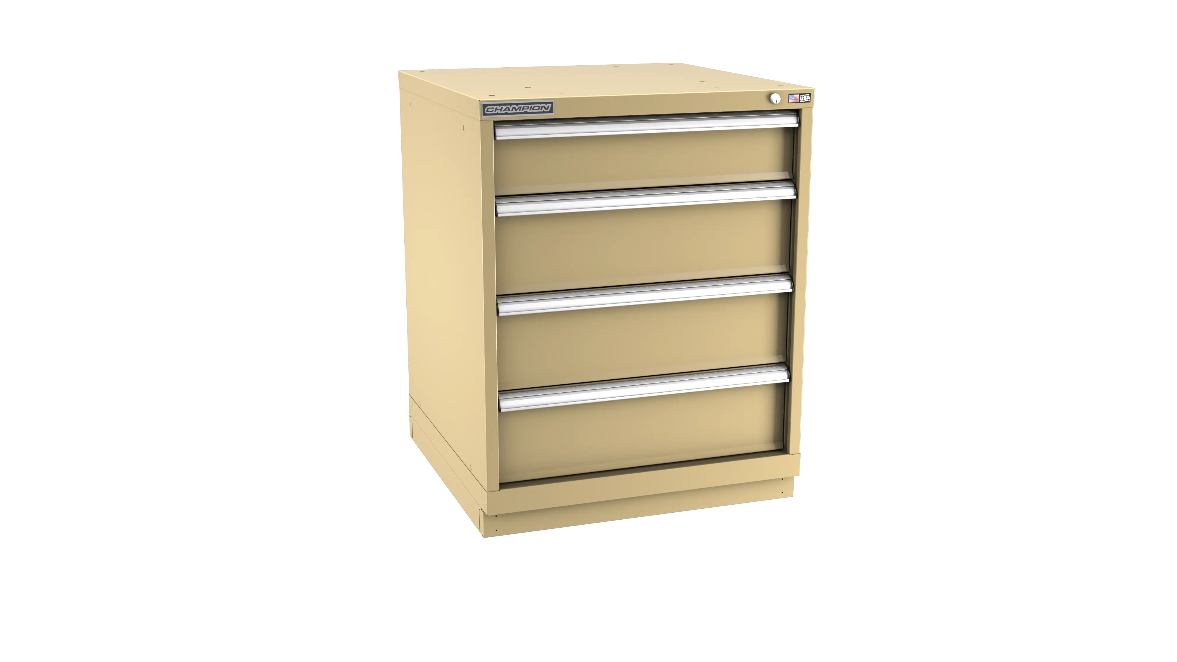 Champion Tool 4-Drawer Modular Cabinet, 28-1/4 W x 35-7/8 H x 22-1/2 D in - CM SWS1500-0401-ILC-FTB Champion Tool Storage