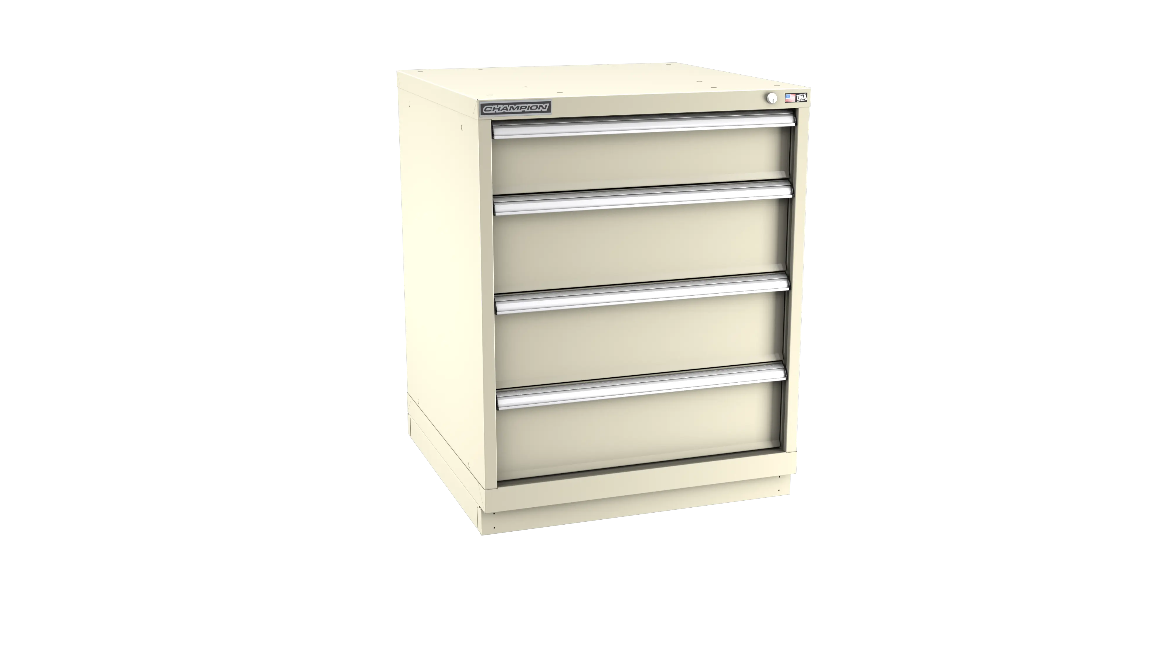 Champion Tool 4-Drawer Modular Cabinet, 28-1/4 W x 35-7/8 H x 22-1/2 D in - CM SWS1500-0401-ILC-FTB Champion Tool Storage