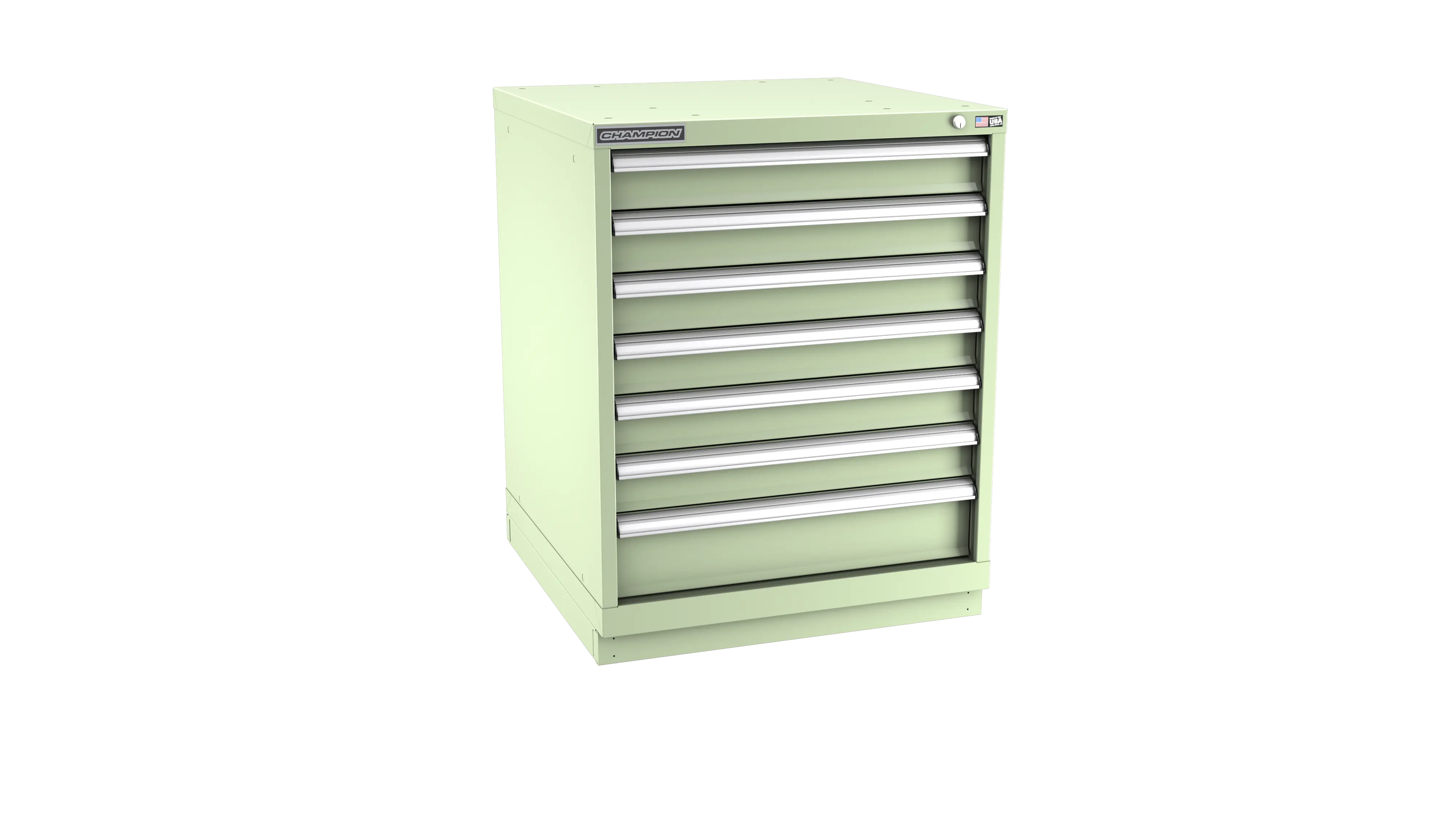Champion Tool 7-Drawer Metal Modular Storage Cabinet with 73 Internal Compartments, 28-1/4 W x 35-7/8 H x 22-1/2 D in - CM SWS1500-0701-ILC-FTB Champion Tool Storage