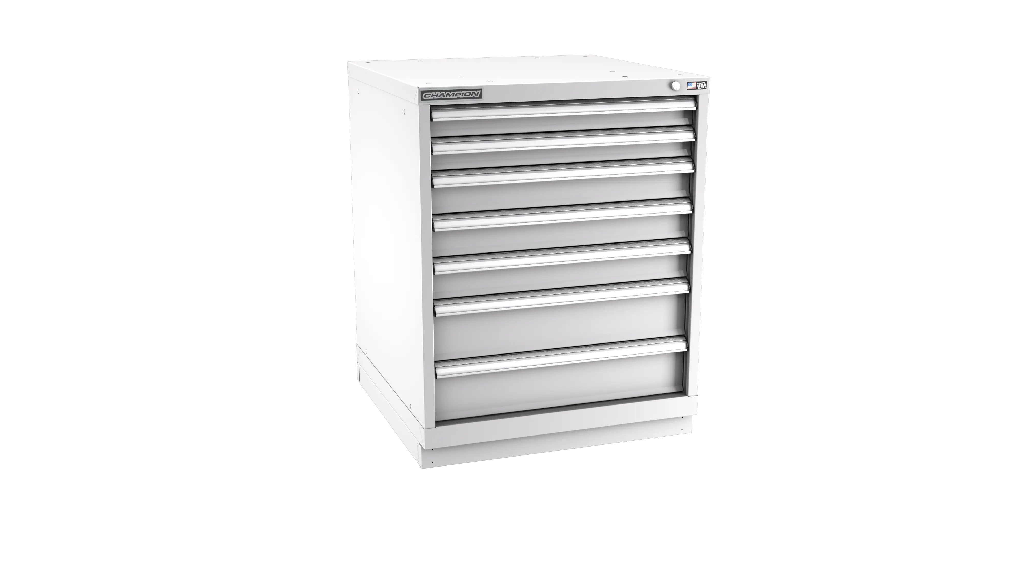 Champion Tool 7-Drawer Metal Modular Storage Cabinet with 114 Internal Compartments, 28-1/4 W x 35-7/8 H x 22-1/2 D in - CM SWS1500-0702-ILC-FTB Champion Tool Storage