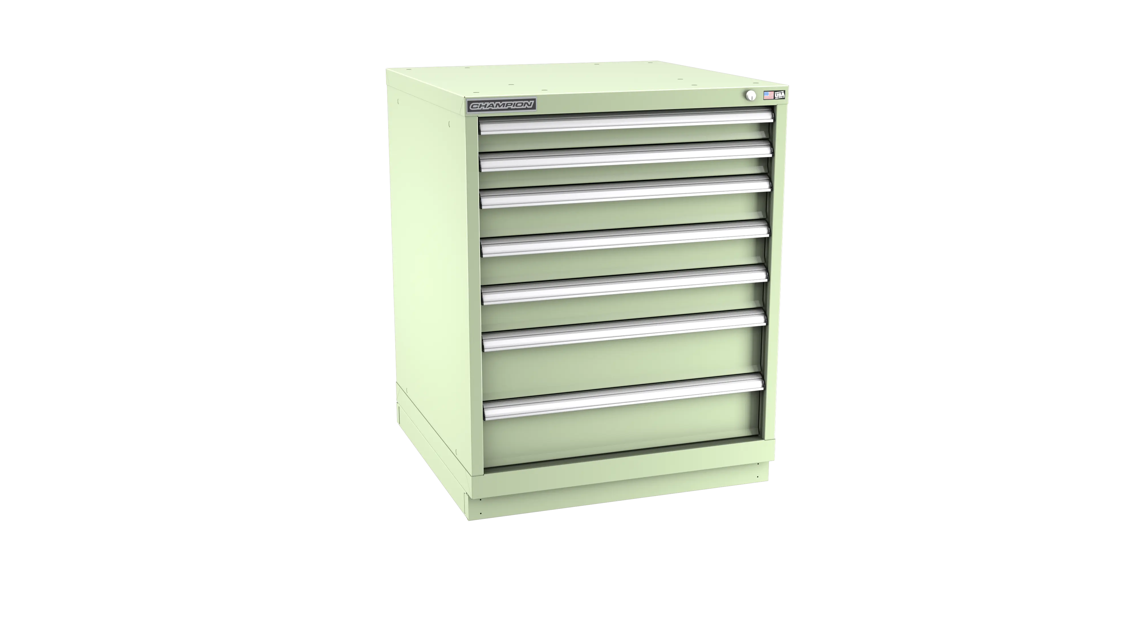 Champion Tool 7-Drawer Metal Modular Storage Cabinet with 114 Internal Compartments, 28-1/4 W x 35-7/8 H x 22-1/2 D in - CM SWS1500-0702-ILC-FTB Champion Tool Storage