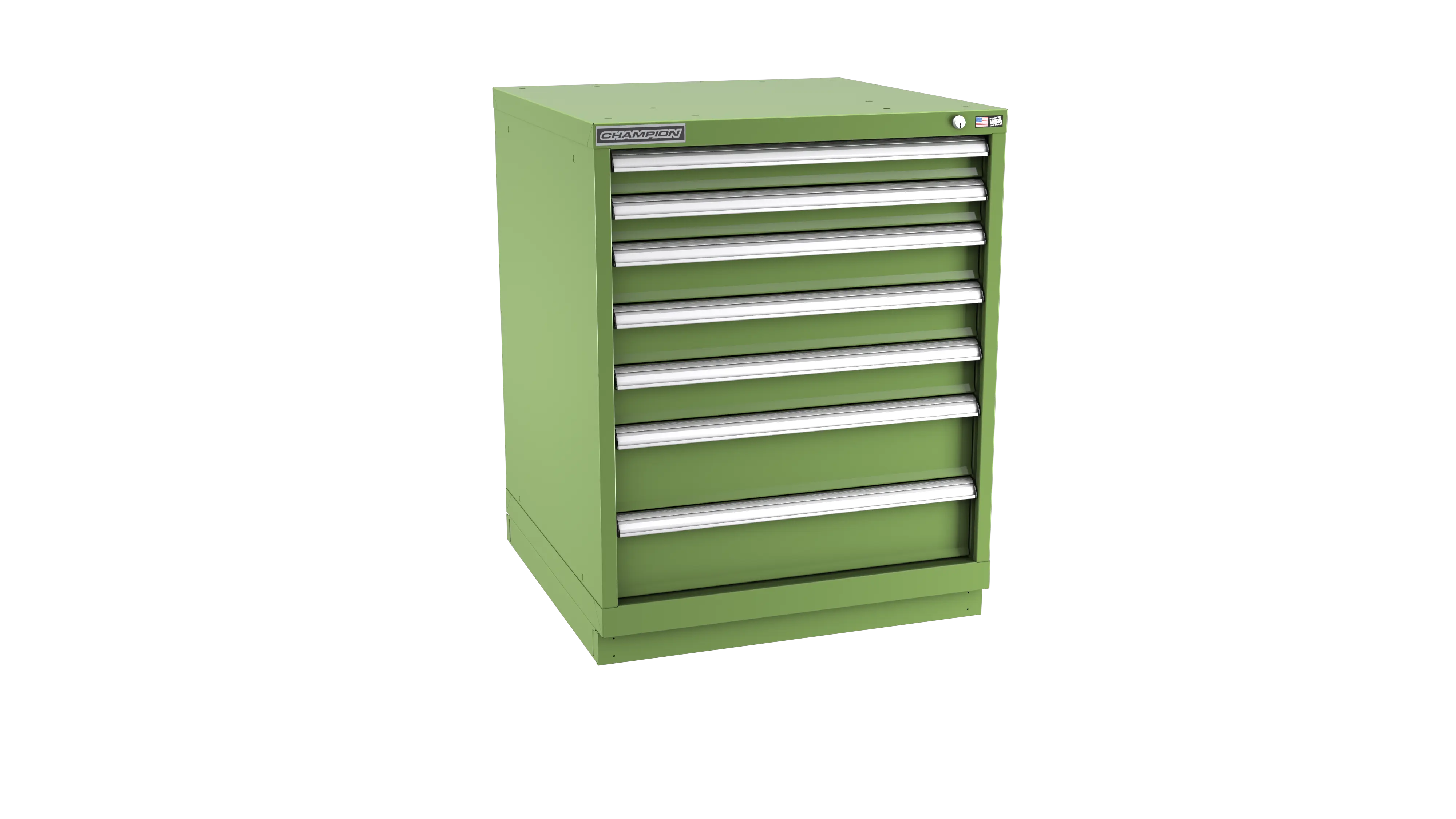 Champion Tool 7-Drawer Metal Modular Storage Cabinet with 114 Internal Compartments, 28-1/4 W x 35-7/8 H x 22-1/2 D in - CM SWS1500-0702-ILC-FTB Champion Tool Storage