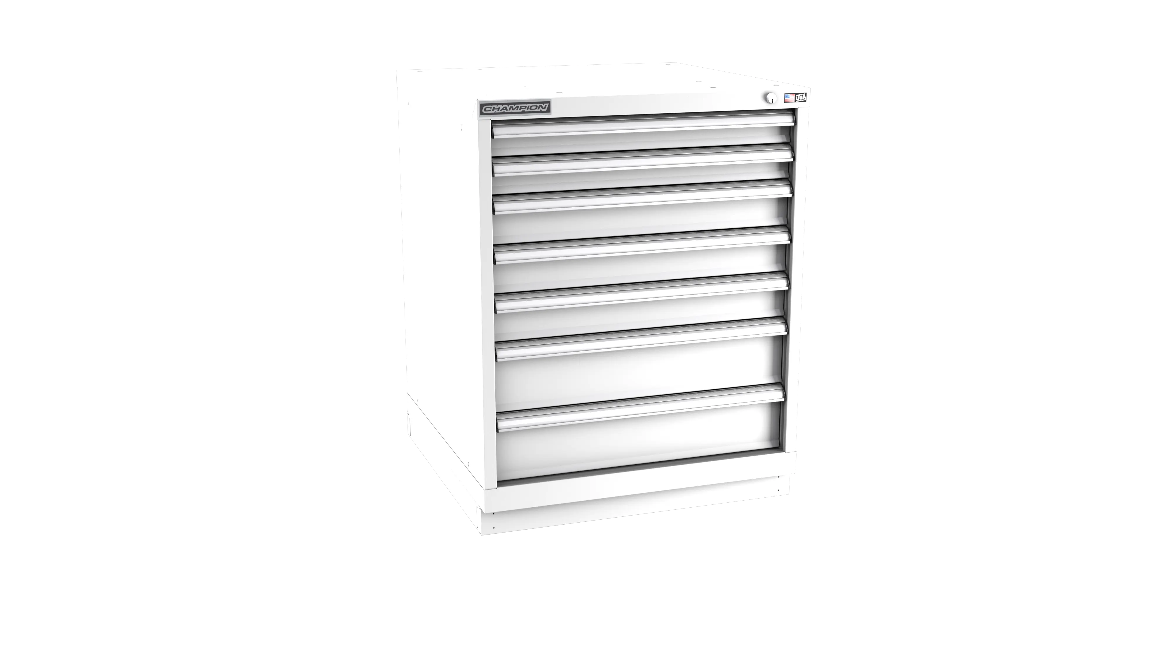 Champion Tool 7-Drawer Metal Modular Storage Cabinet with 114 Internal Compartments, 28-1/4 W x 35-7/8 H x 22-1/2 D in - CM SWS1500-0702-ILC-FTB Champion Tool Storage
