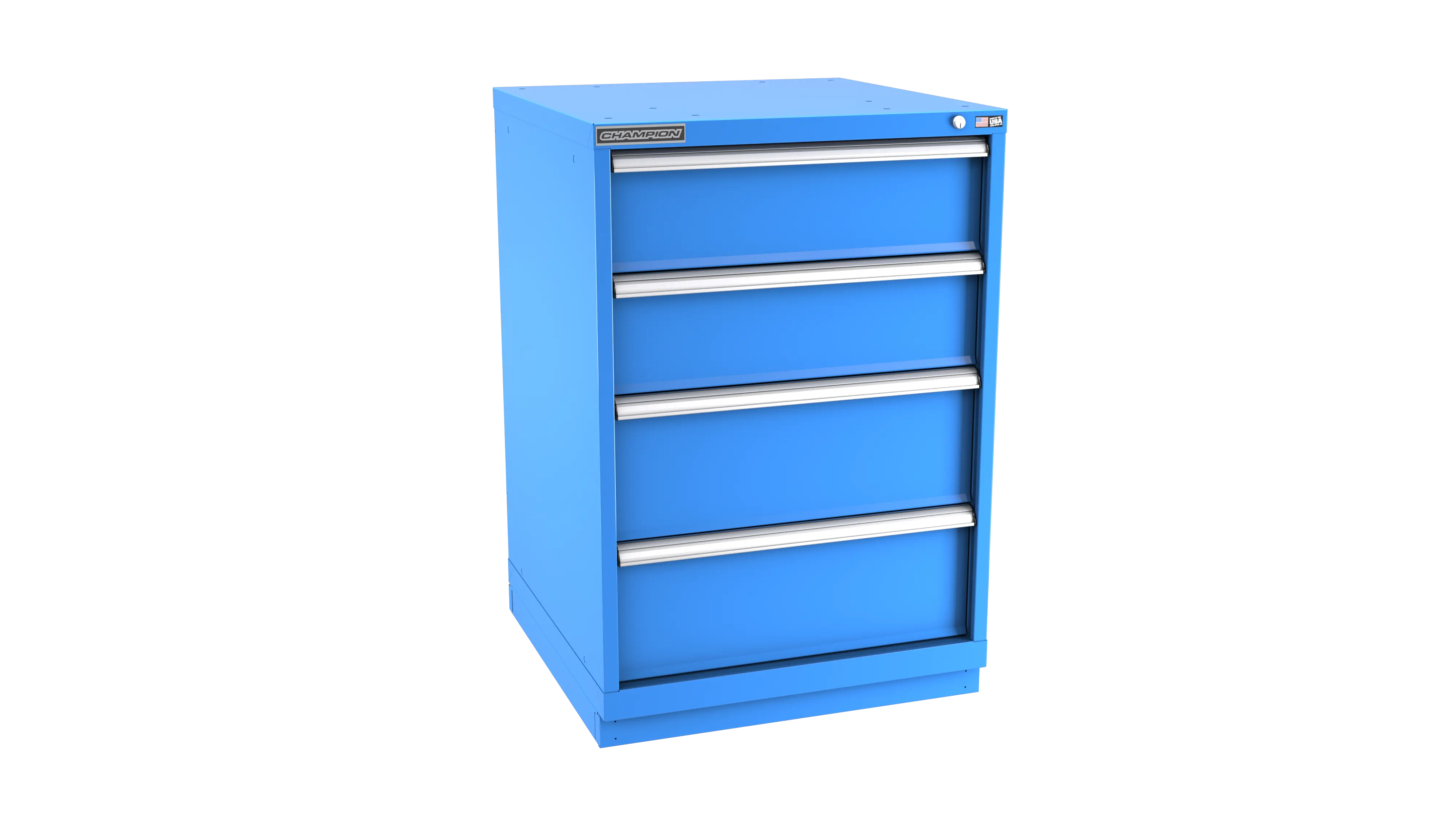Champion Tool 4-Drawer Metal Modular Storage Cabinet with 34 Internal Compartments, 28-1/4 W x 41-3/4 H x 22-1/2 D in - CM SWS1800-0401-ILC-FTB Champion Tool Storage