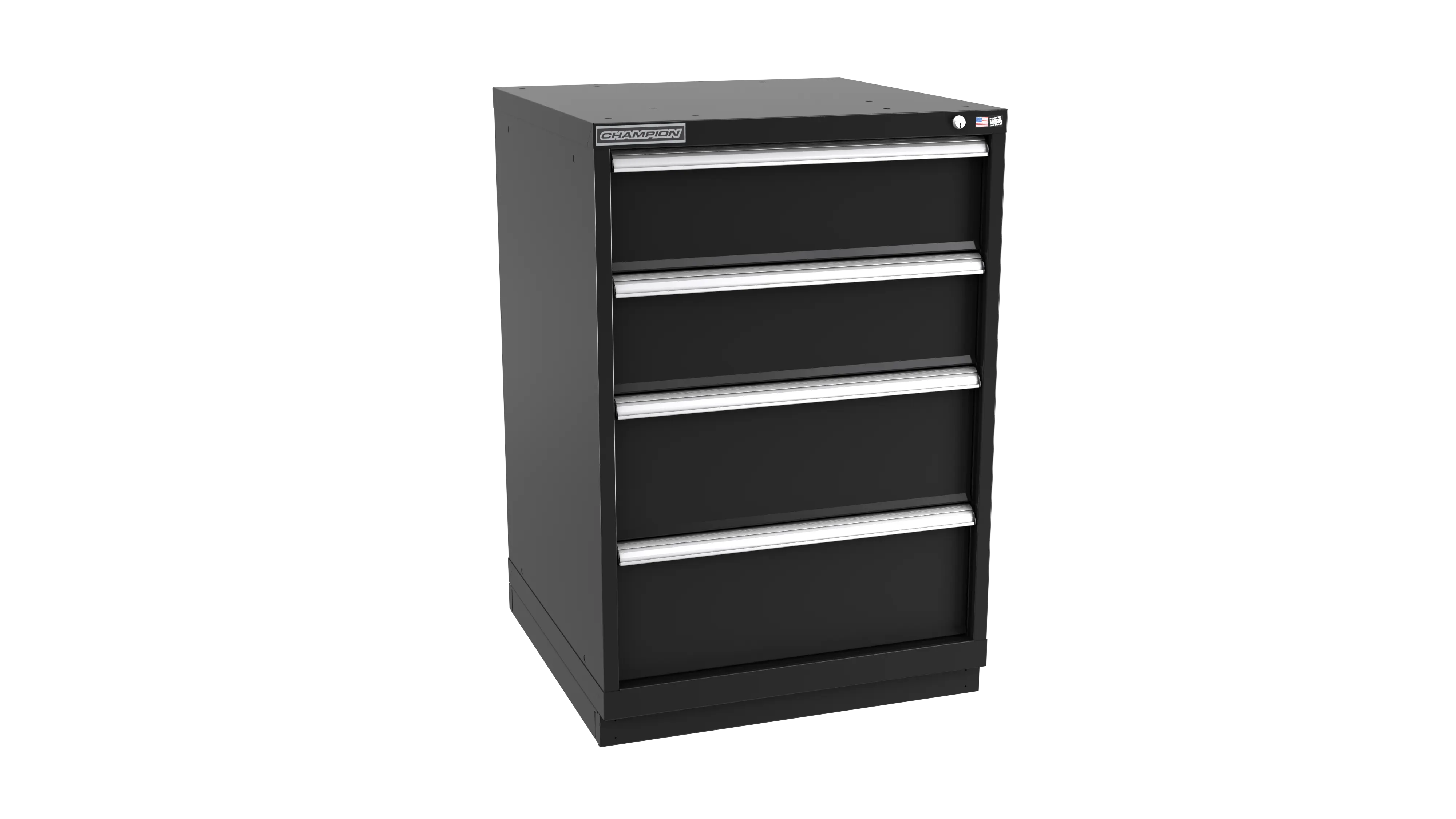 Champion Tool 4-Drawer Metal Modular Storage Cabinet with 34 Internal Compartments, 28-1/4 W x 41-3/4 H x 22-1/2 D in - CM SWS1800-0401-ILC-FTB Champion Tool Storage