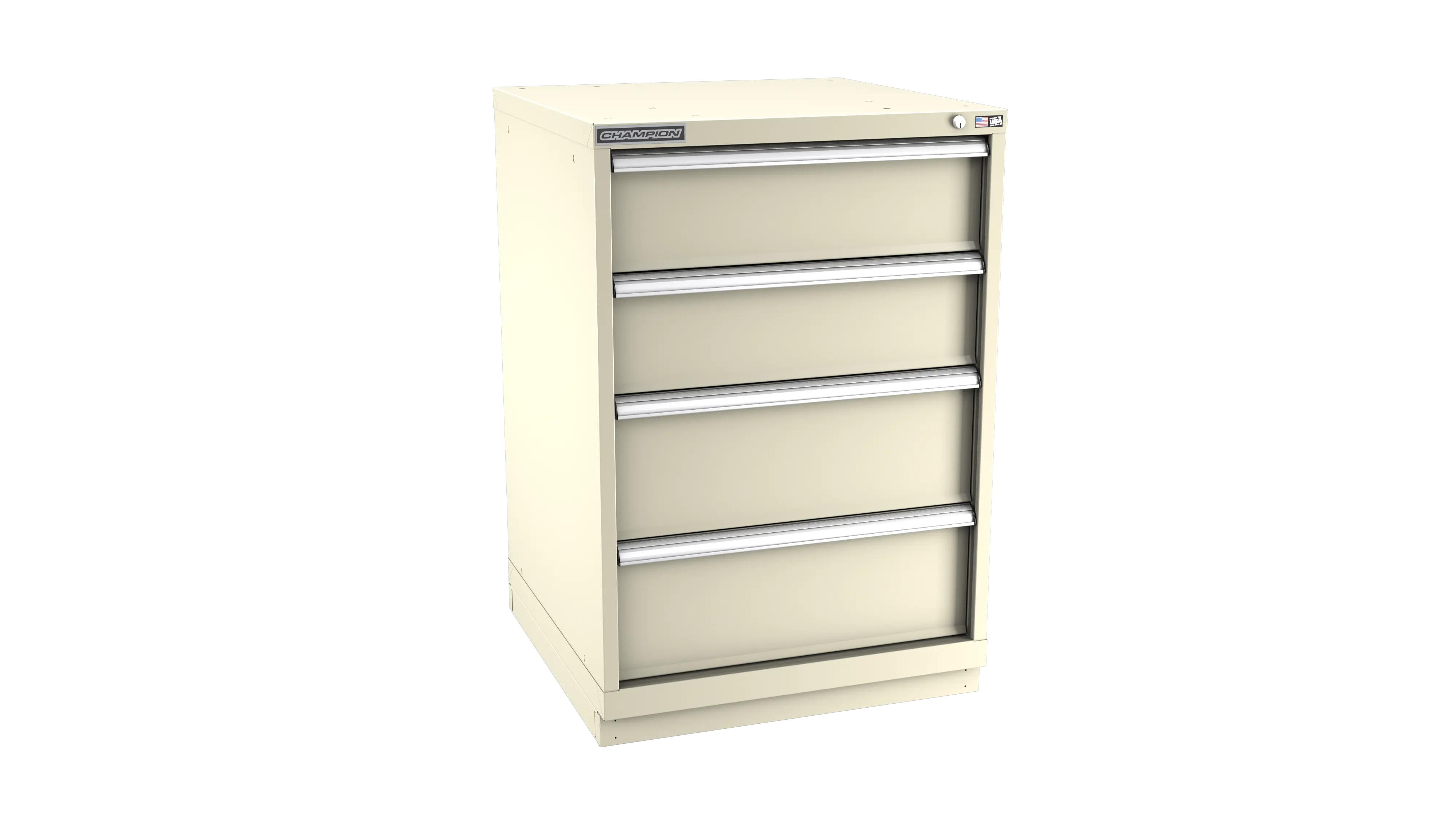 Champion Tool 4-Drawer Metal Modular Storage Cabinet with 34 Internal Compartments, 28-1/4 W x 41-3/4 H x 22-1/2 D in - CM SWS1800-0401-ILC-FTB Champion Tool Storage