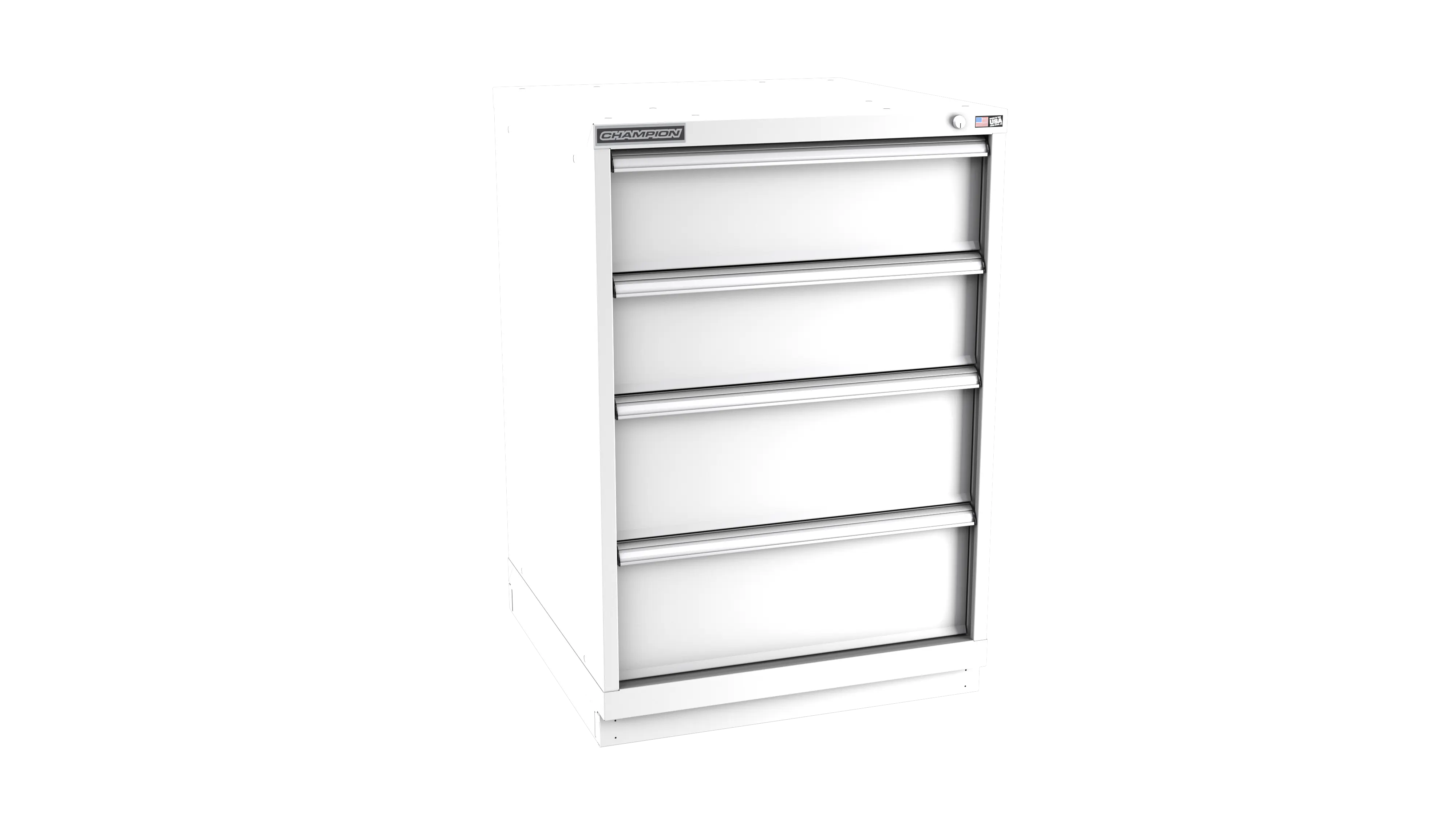 Champion Tool 4-Drawer Metal Modular Storage Cabinet with 34 Internal Compartments, 28-1/4 W x 41-3/4 H x 22-1/2 D in - CM SWS1800-0401-ILC-FTB Champion Tool Storage