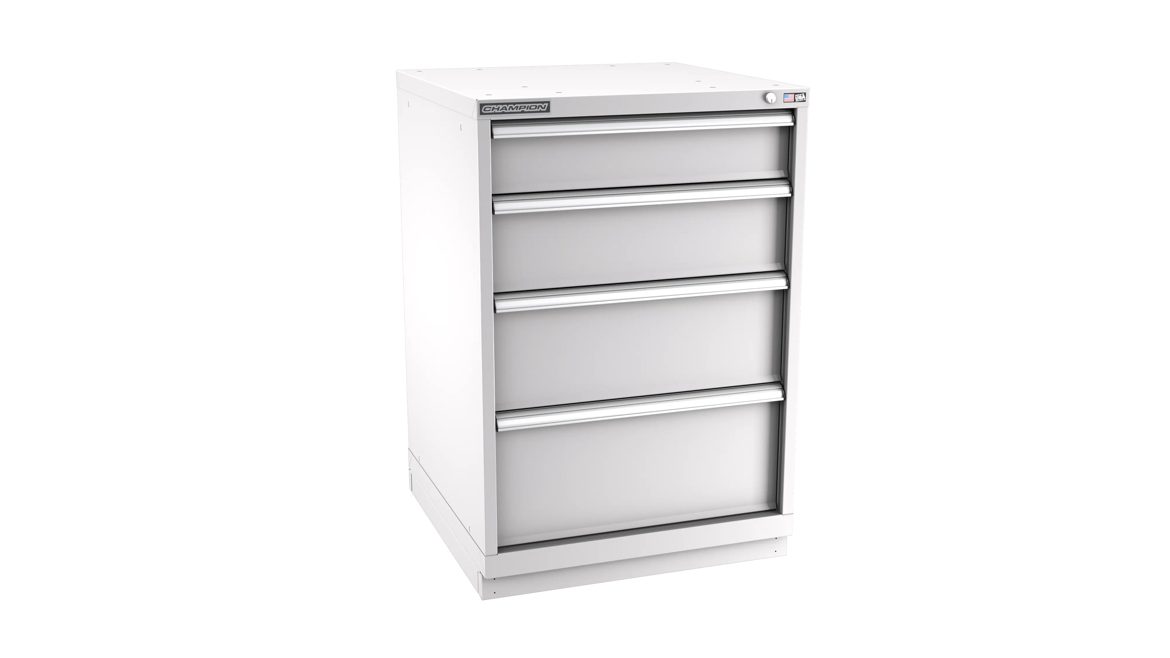 Champion Tool 4-Drawer Metal Modular Storage Cabinet with 37 Internal Compartments, 28-1/4 W x 41-3/4 H x 22-1/2 D in - CM SWS1800-0402-ILC-FTB Champion Tool Storage