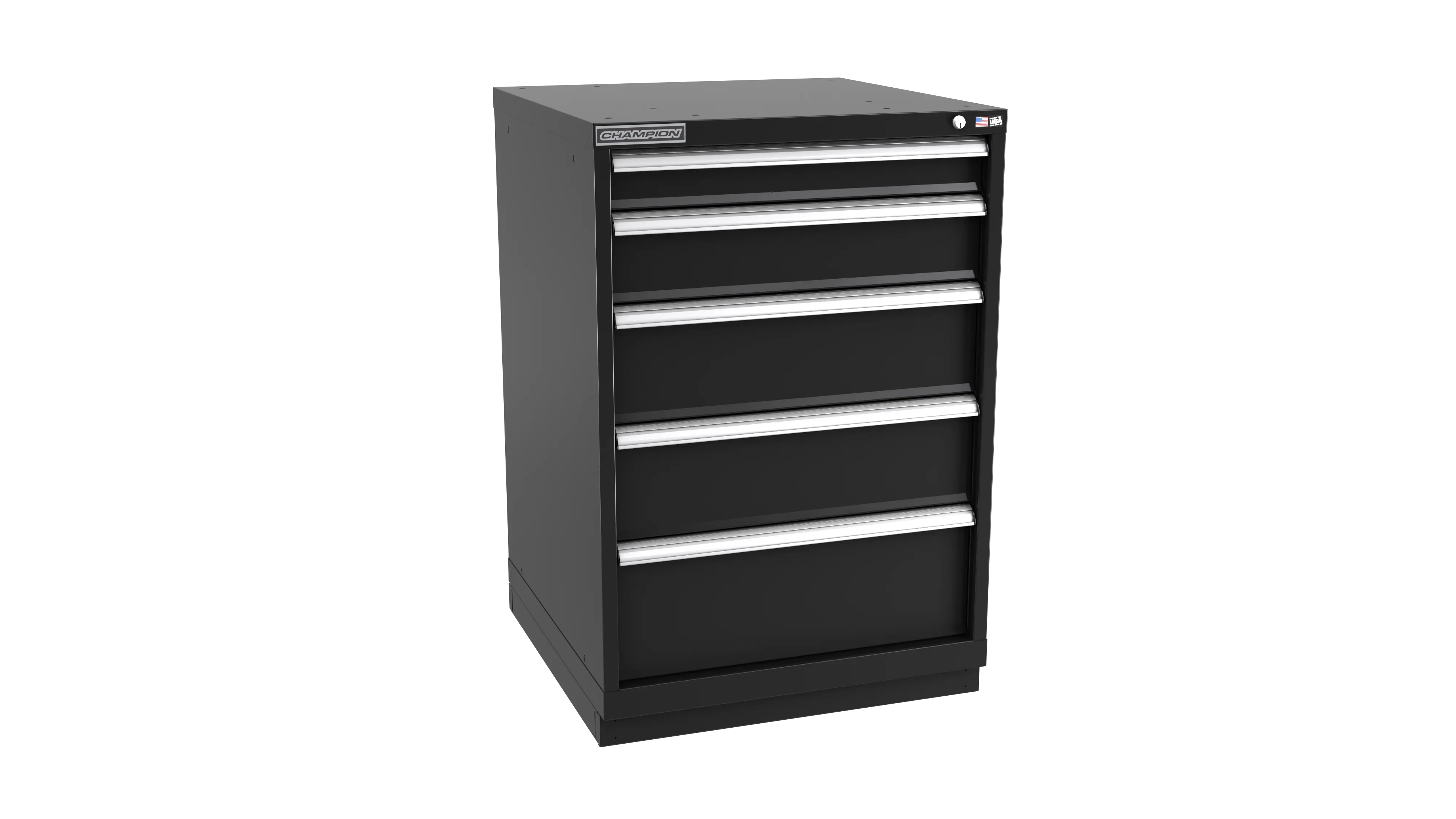 Champion Tool 5-Drawer Metal Modular Storage Cabinet with 54 Internal Compartments, 28-1/4 W x 41-3/4 H x 22-1/2 D in - CM SWS1800-0501-ILC-FTB Champion Tool Storage