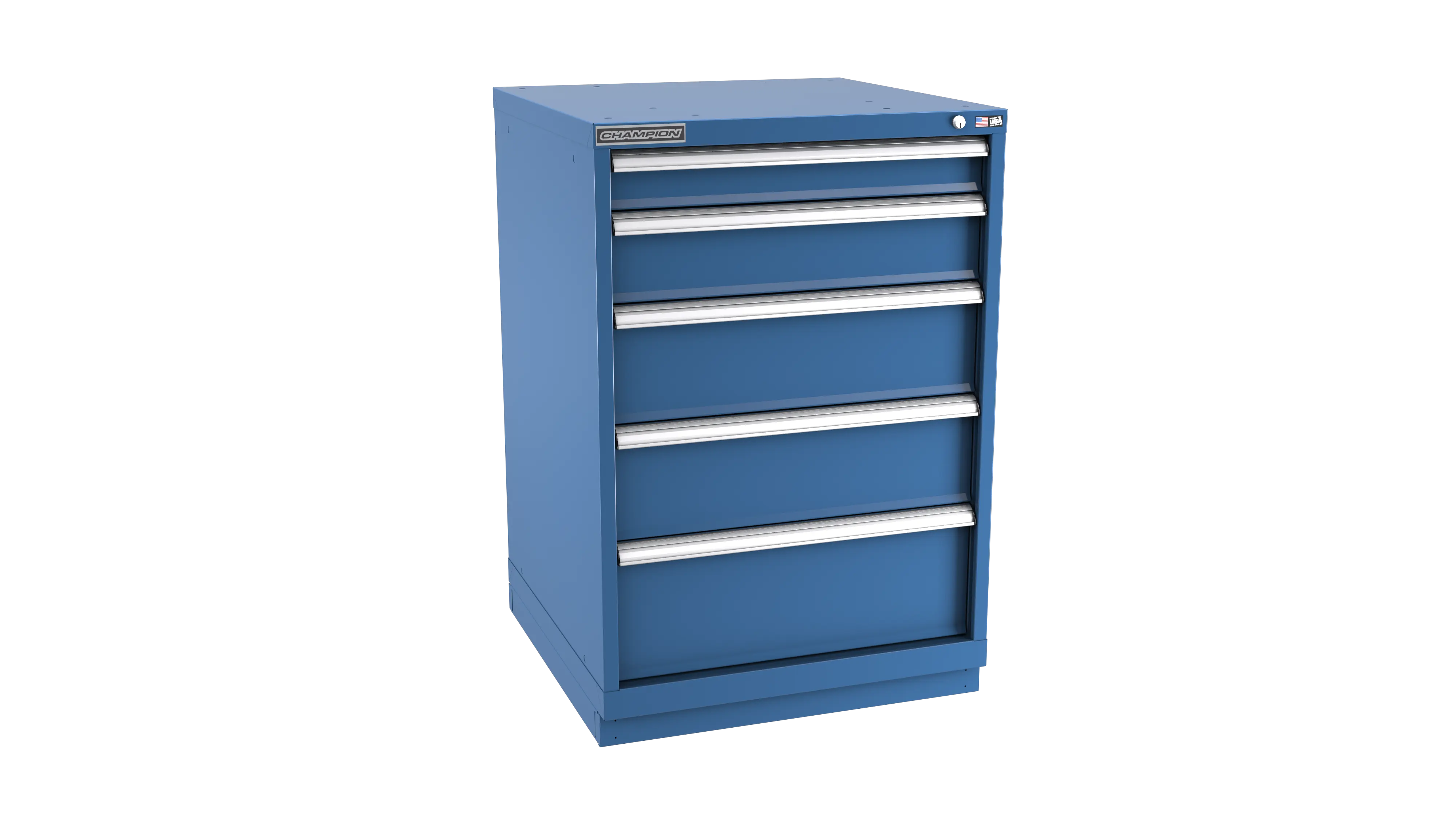 Champion Tool 5-Drawer Metal Modular Storage Cabinet with 54 Internal Compartments, 28-1/4 W x 41-3/4 H x 22-1/2 D in - CM SWS1800-0501-ILC-FTB Champion Tool Storage