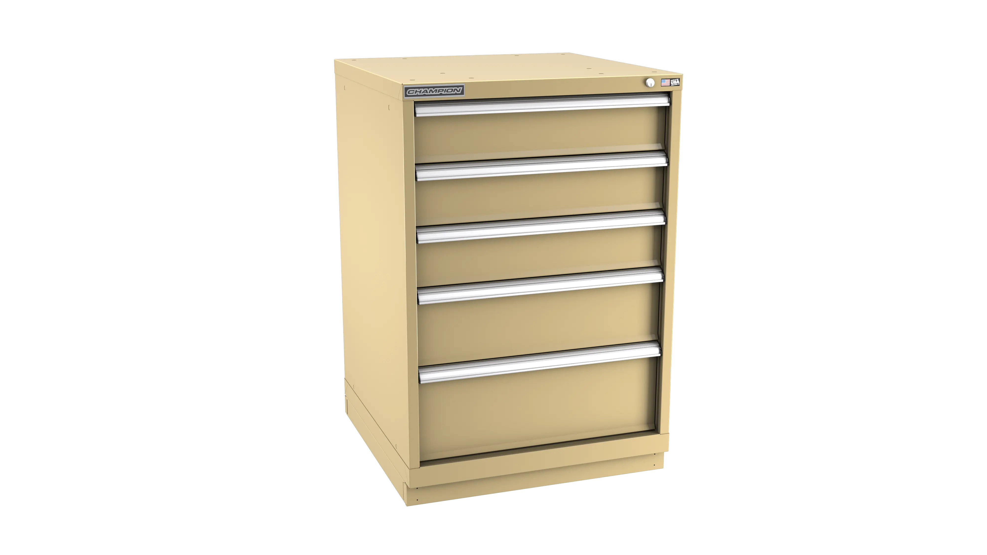 Champion Tool 5-Drawer Metal Modular Storage Cabinet with 61 Internal Compartments, 28-1/4 W x 41-3/4 H x 22-1/2 D in - CM SWS1800-0502-ILC-FTB Champion Tool Storage