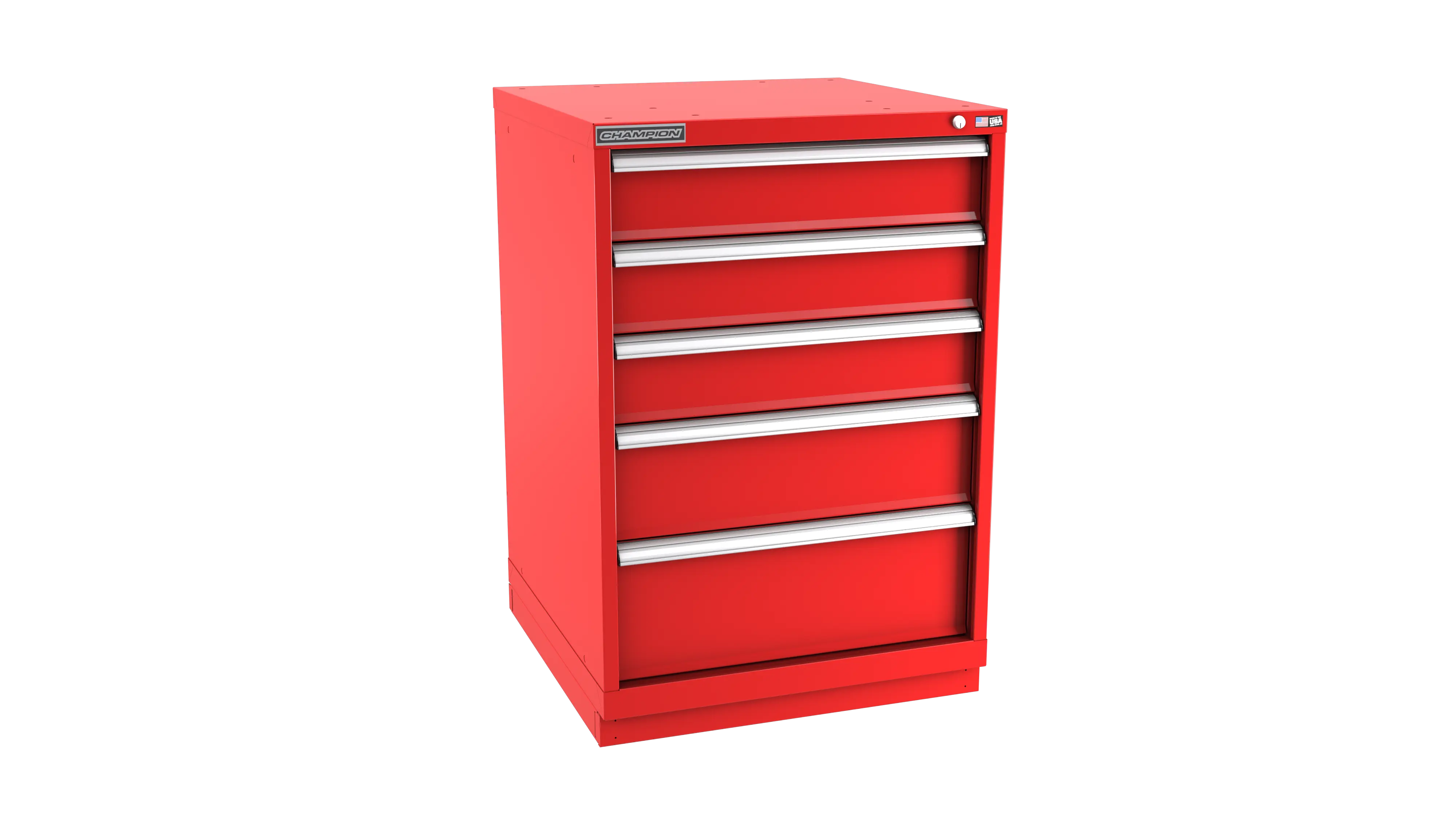 Champion Tool 5-Drawer Metal Modular Storage Cabinet with 61 Internal Compartments, 28-1/4 W x 41-3/4 H x 22-1/2 D in - CM SWS1800-0502-ILC-FTB Champion Tool Storage