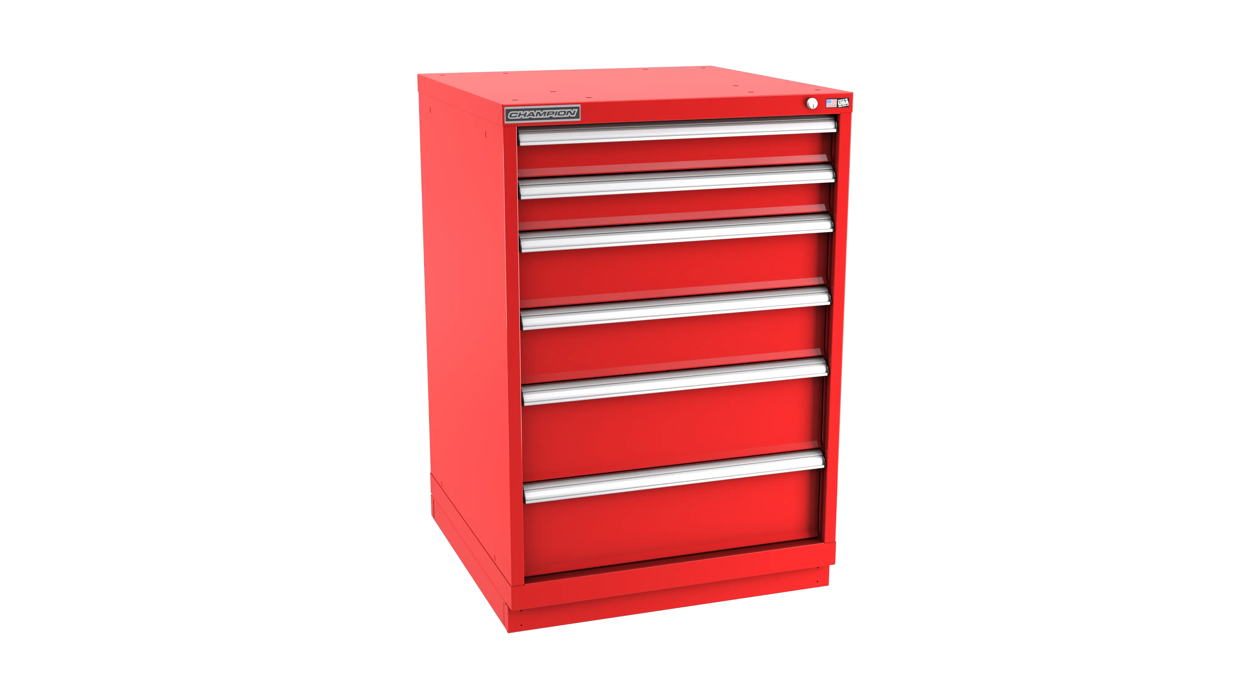 Champion Tool 6-Drawer Metal Modular Storage Cabinet with 74 Internal Compartments, 28-1/4 W x 41-3/4 H x 22-1/2 D in - CM SWS1800-0602-ILC-FTB Champion Tool Storage