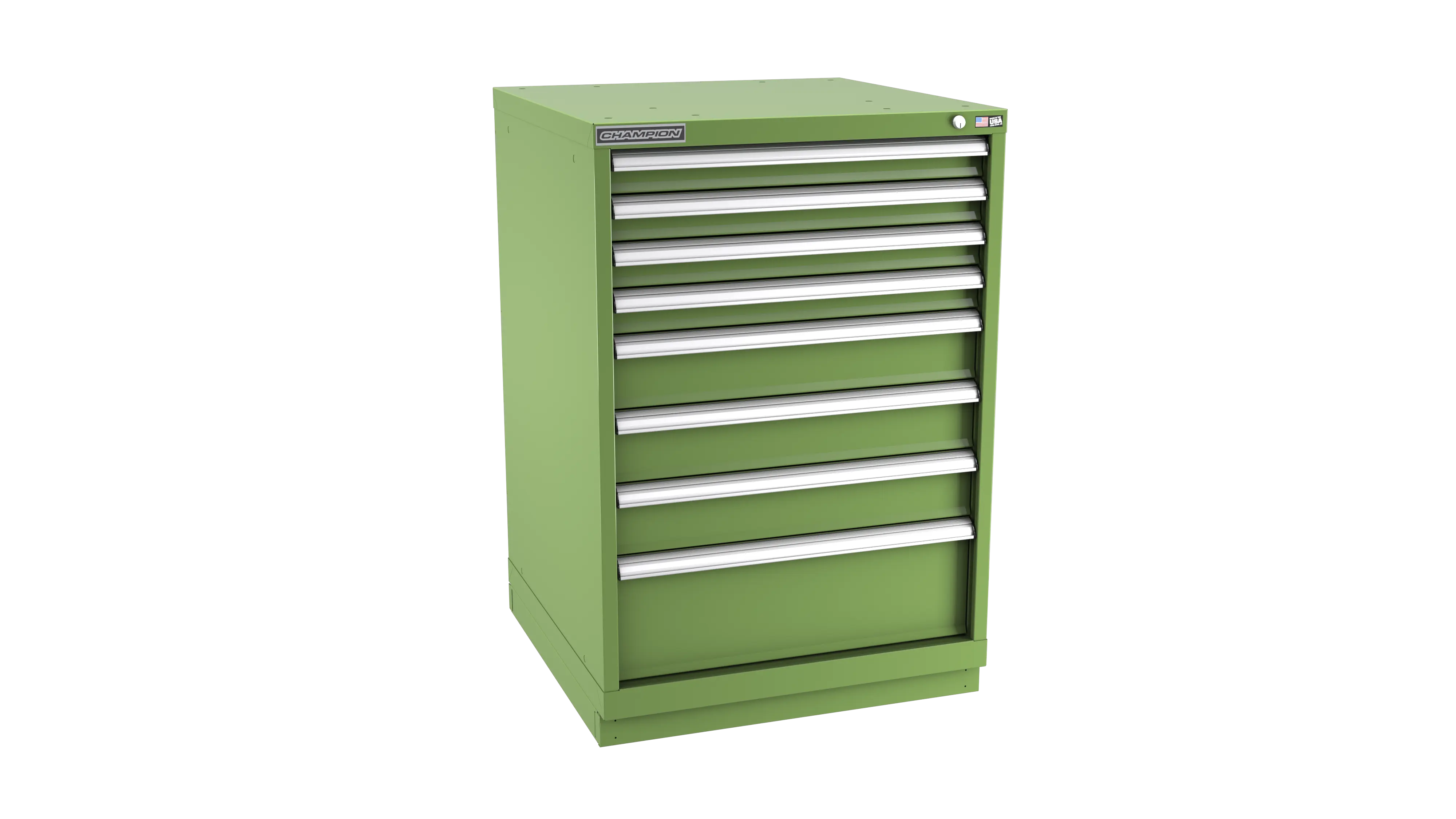 Champion Tool 8-Drawer Metal Modular Storage Cabinet with 156 Internal Compartments, 28-1/4 W x 41-3/4 H x 22-1/2 D in - CM SWS1800-0801-ILC-FTB Champion Tool Storage
