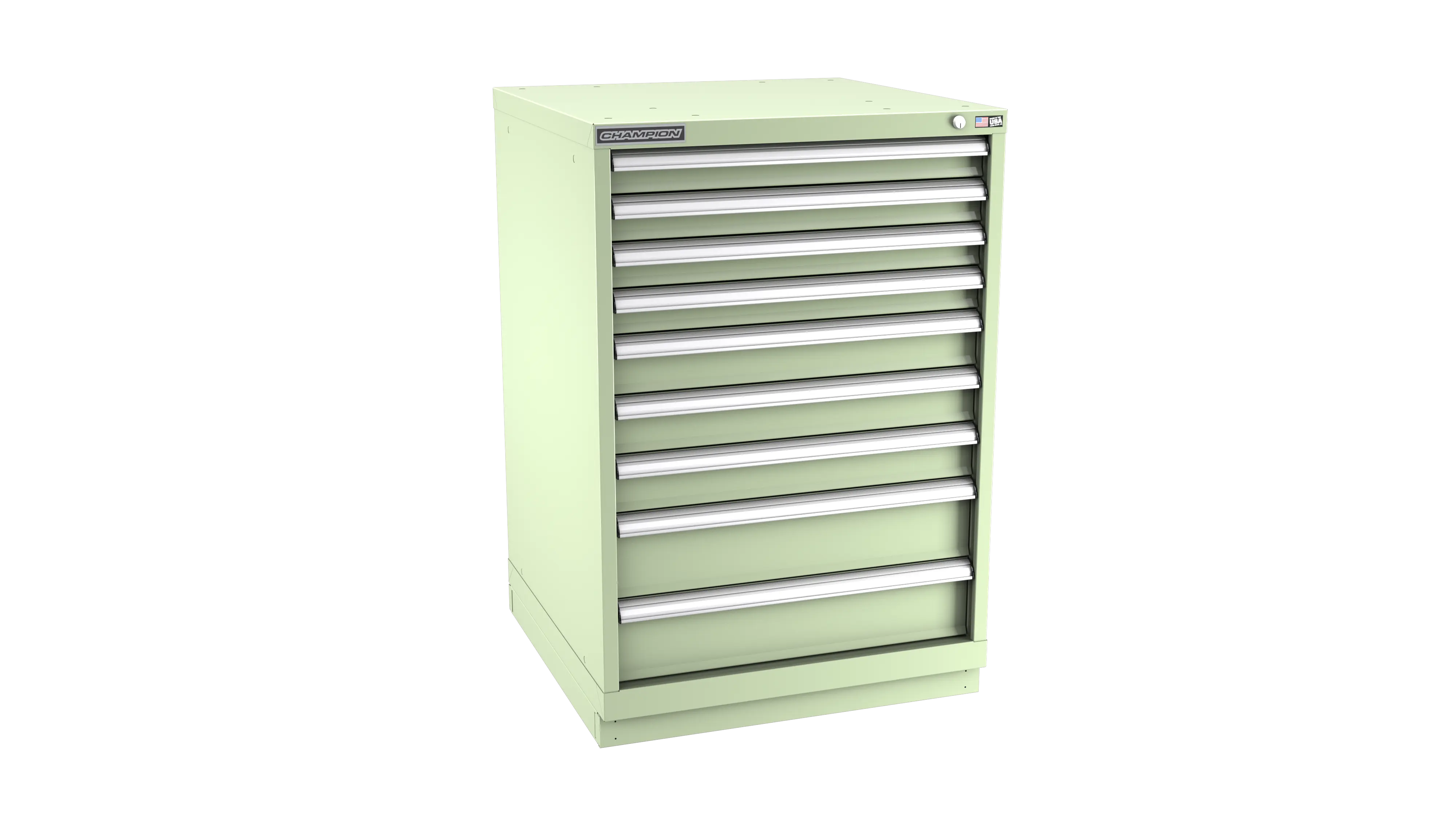 Champion Tool 9-Drawer Metal Modular Storage Cabinet with 154 Internal Compartments, 28-1/4 W x 41-3/4 H x 22-1/2 D in - CM SWS1800-0901-ILC-FTB Champion Tool Storage