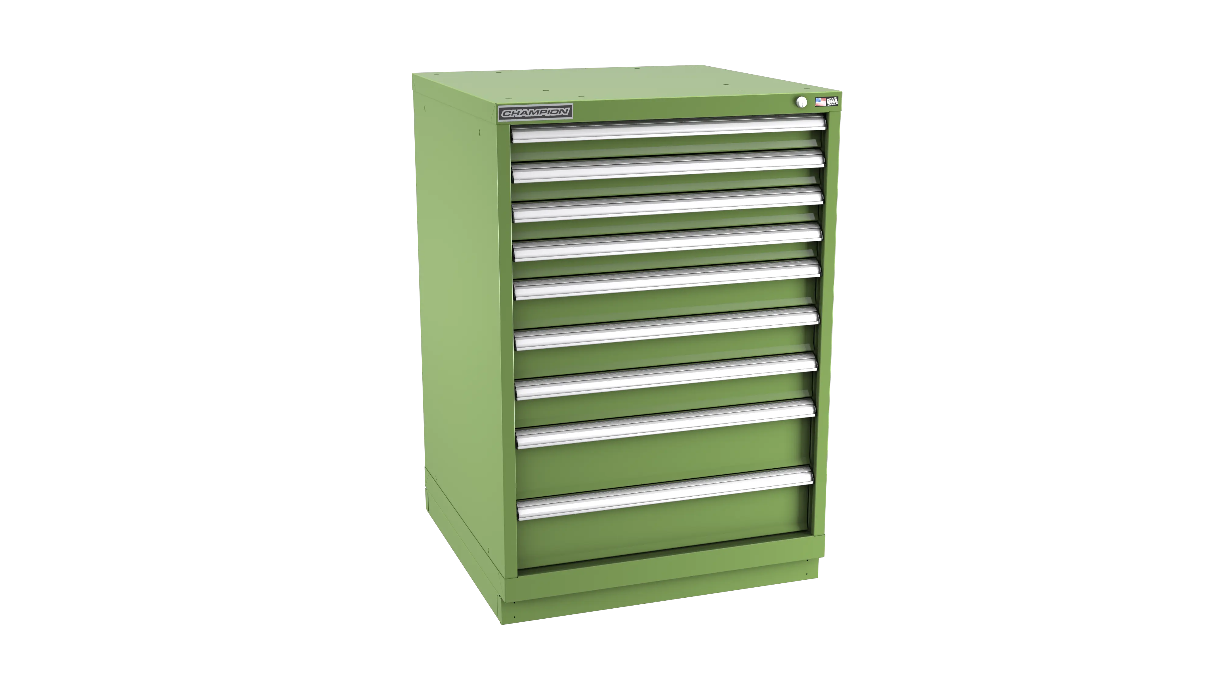 Champion Tool 9-Drawer Metal Modular Storage Cabinet with 154 Internal Compartments, 28-1/4 W x 41-3/4 H x 22-1/2 D in - CM SWS1800-0901-ILC-FTB Champion Tool Storage