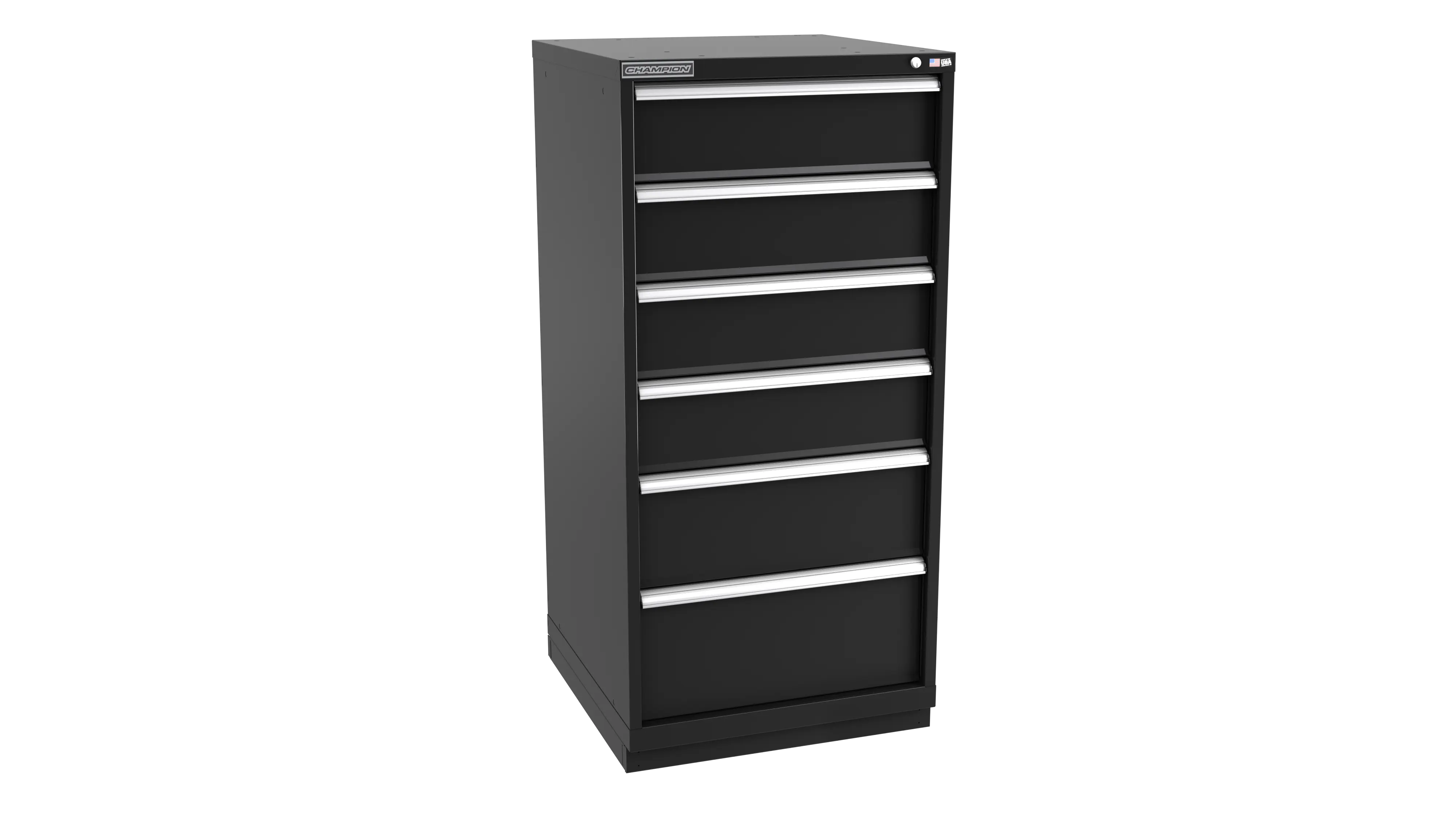 Champion Tool 6-Drawer Modular Cabinet, 28-1/4 W x 59-1/2 H x 22-1/2 D in - CM SWS2700-0601-ILC-FTB Champion Tool Storage