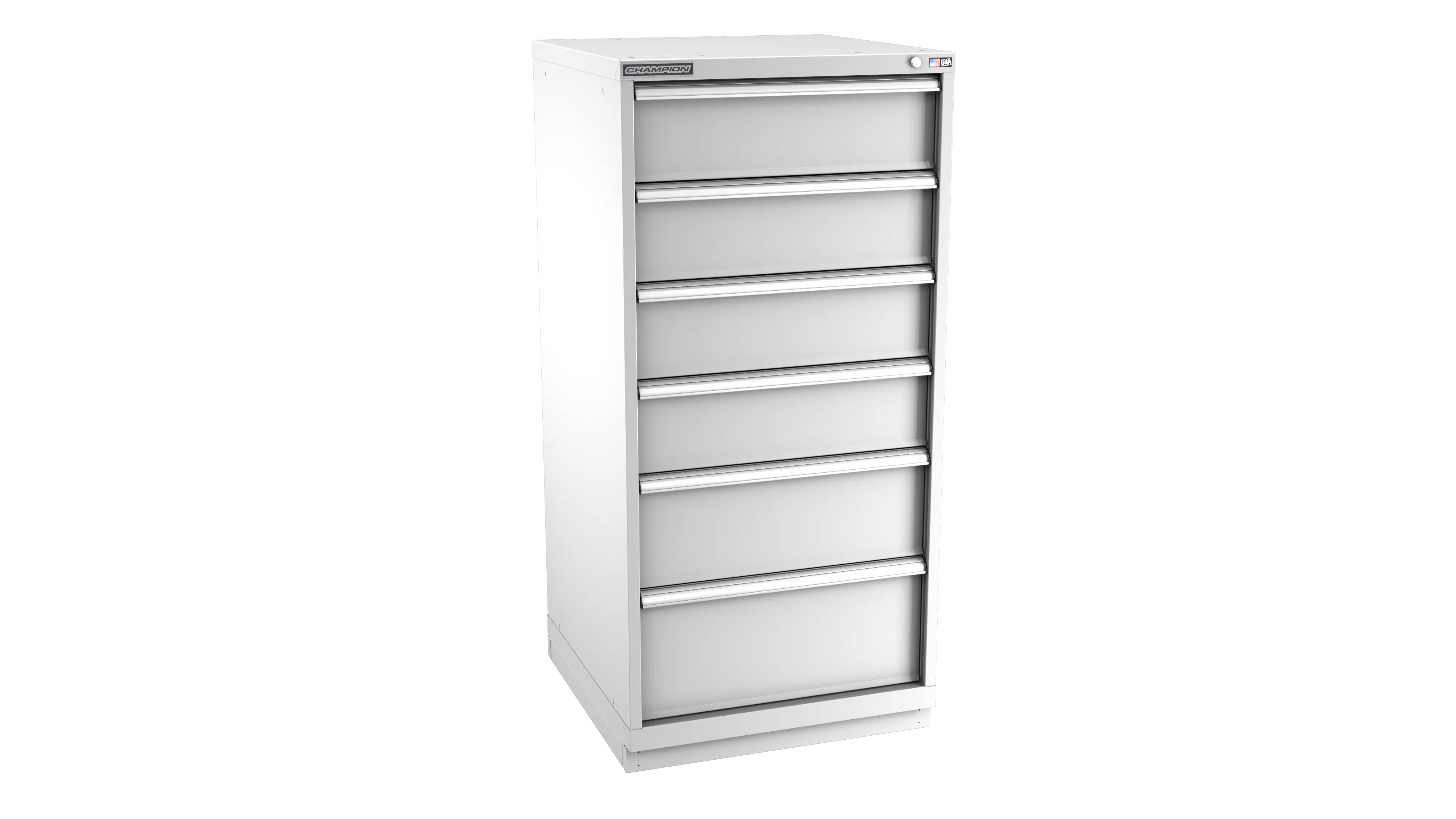 Champion Tool 6-Drawer Modular Cabinet, 28-1/4 W x 59-1/2 H x 22-1/2 D in - CM SWS2700-0601-ILC-FTB Champion Tool Storage