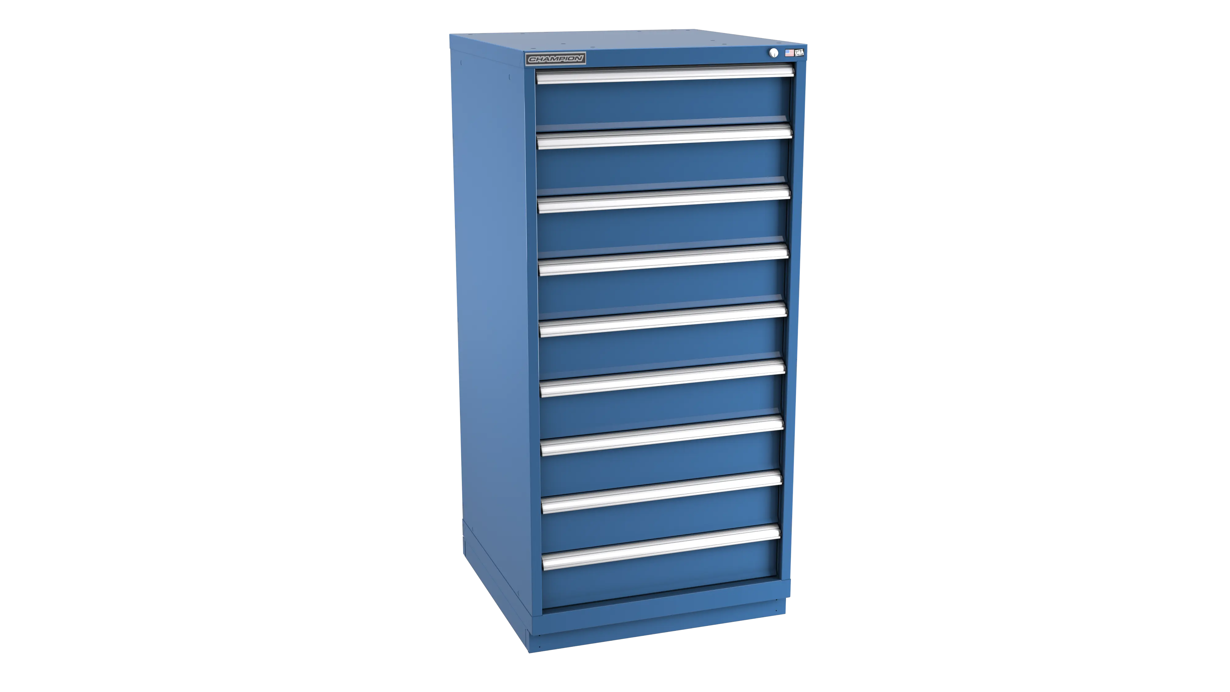 Champion Tool 9-Drawer Modular Cabinet, 28-1/4 W x 59-1/2 H x 22-1/2 D in - CM SWS2700-0901-ILC-FTB Champion Tool Storage