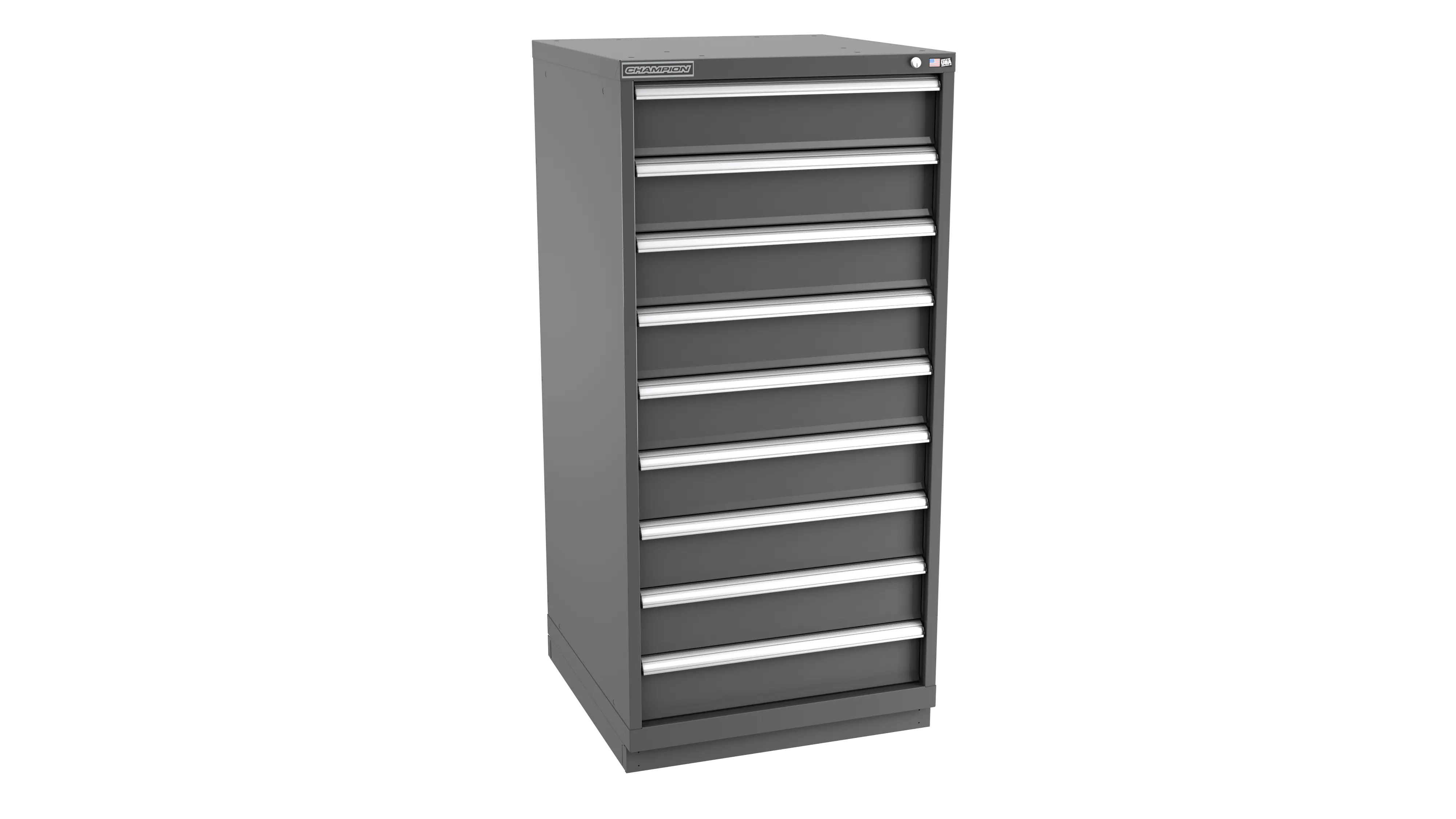 Champion Tool 9-Drawer Modular Cabinet, 28-1/4 W x 59-1/2 H x 22-1/2 D in - CM SWS2700-0901-ILC-FTB Champion Tool Storage