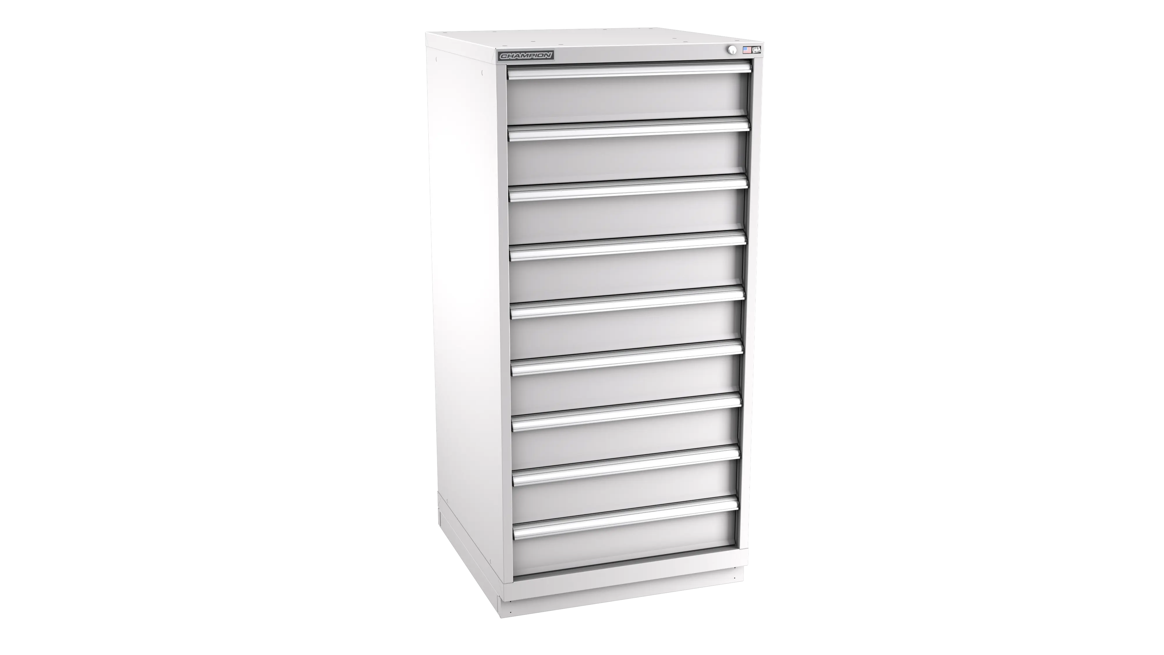Champion Tool 9-Drawer Modular Cabinet, 28-1/4 W x 59-1/2 H x 22-1/2 D in - CM SWS2700-0901-ILC-FTB Champion Tool Storage