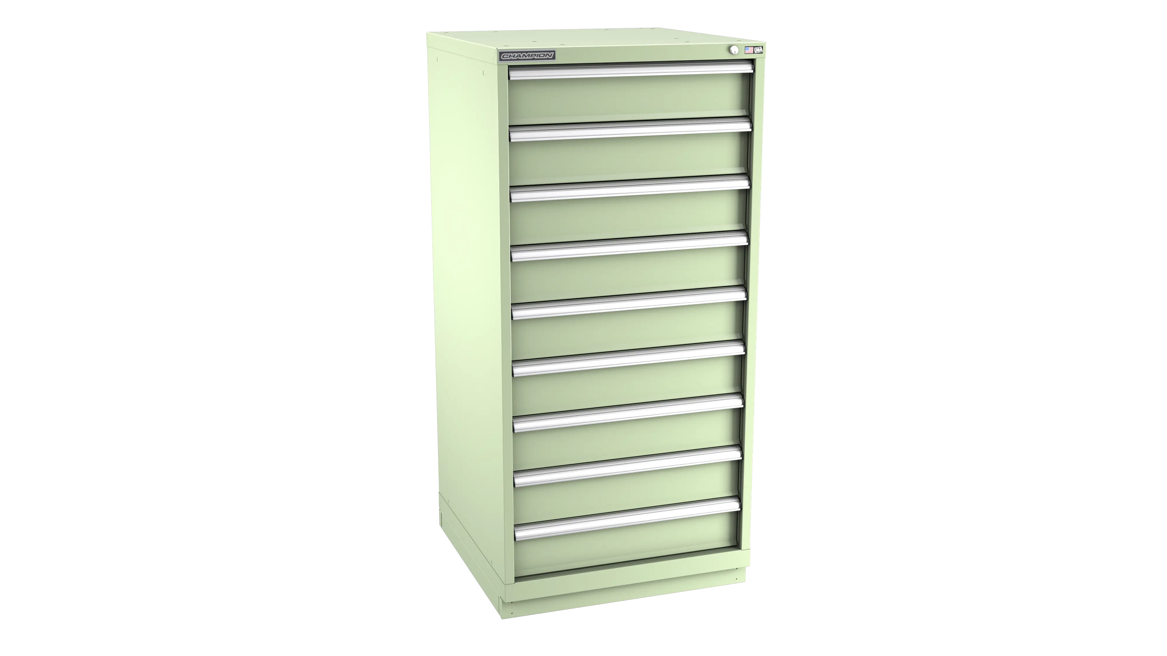 Champion Tool 9-Drawer Modular Cabinet, 28-1/4 W x 59-1/2 H x 22-1/2 D in - CM SWS2700-0901-ILC-FTB Champion Tool Storage