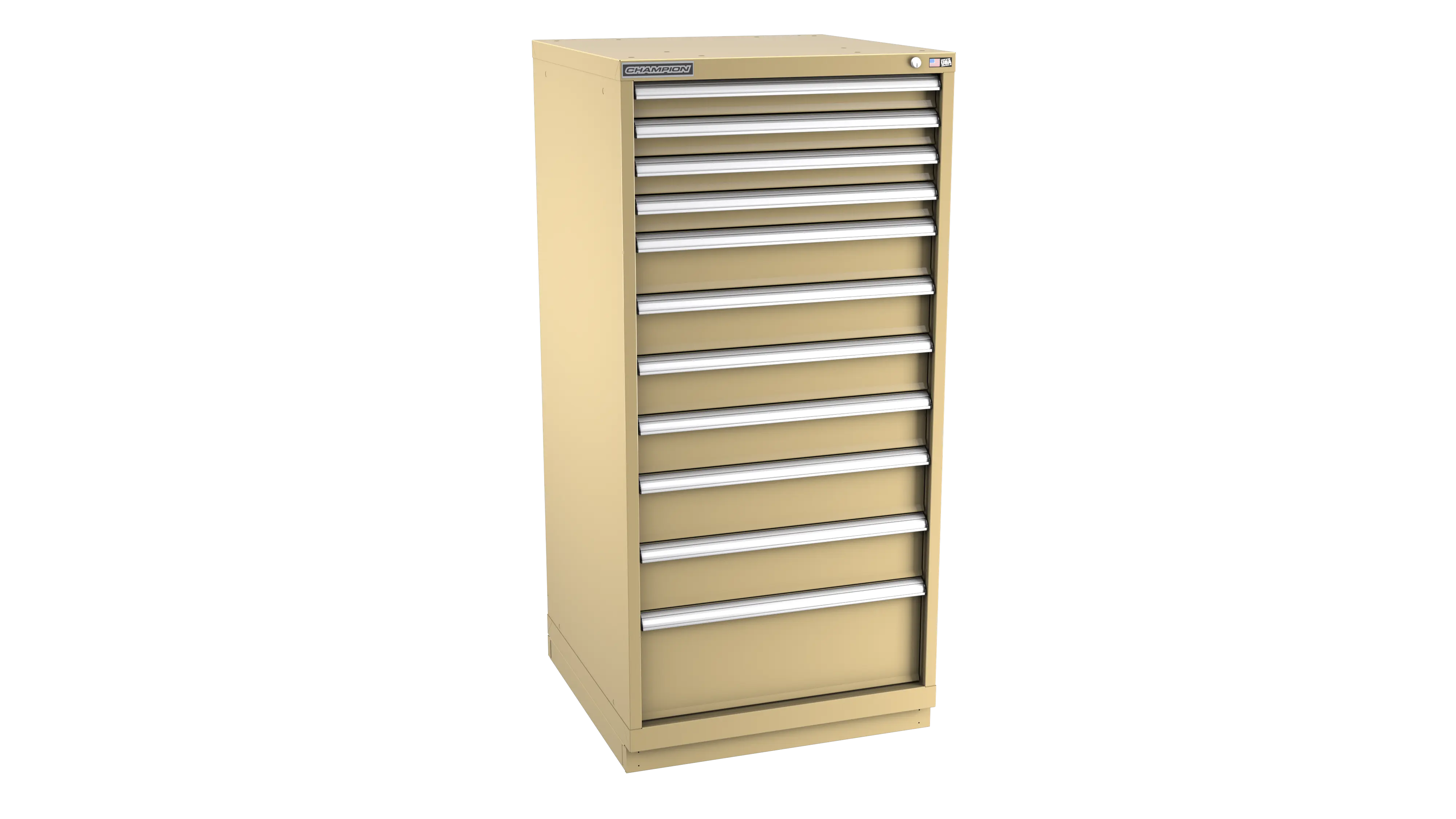 Champion Tool 11-Drawer Modular Cabinet, 28-1/4 W x 59-1/2 H x 22-1/2 D in - CM SWS2700-1101-ILC-FTB Champion Tool Storage