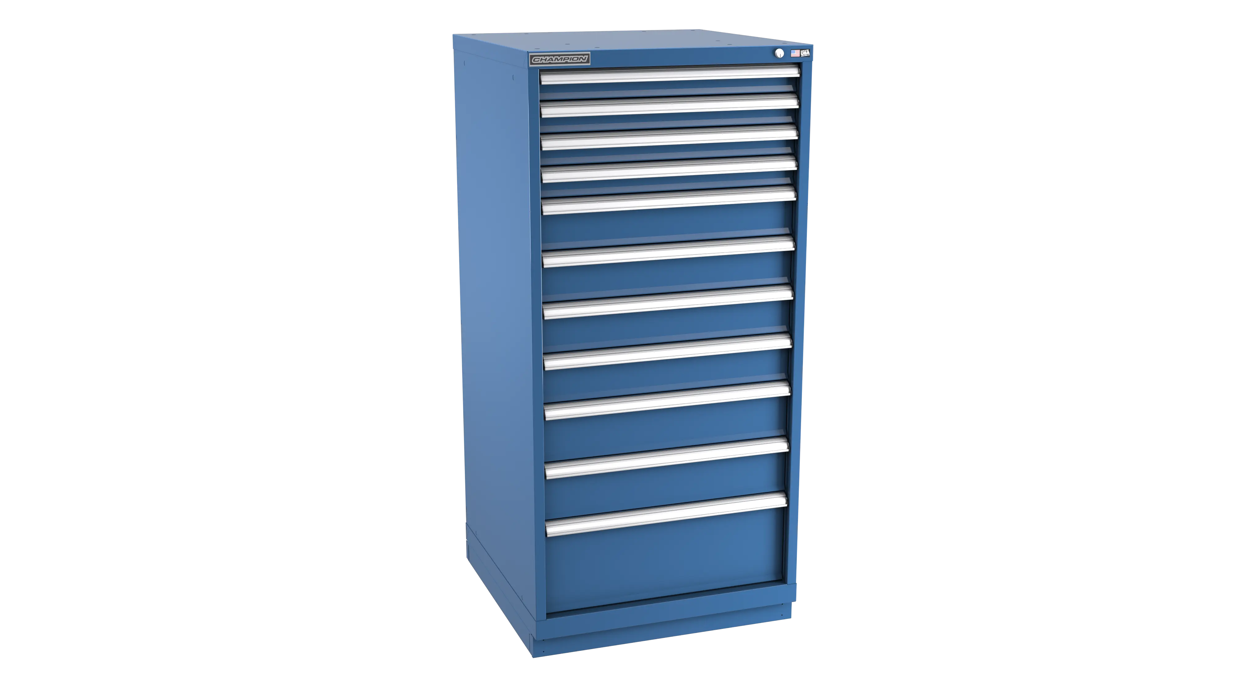 Champion Tool 11-Drawer Modular Cabinet, 28-1/4 W x 59-1/2 H x 22-1/2 D in - CM SWS2700-1101-ILC-FTB Champion Tool Storage