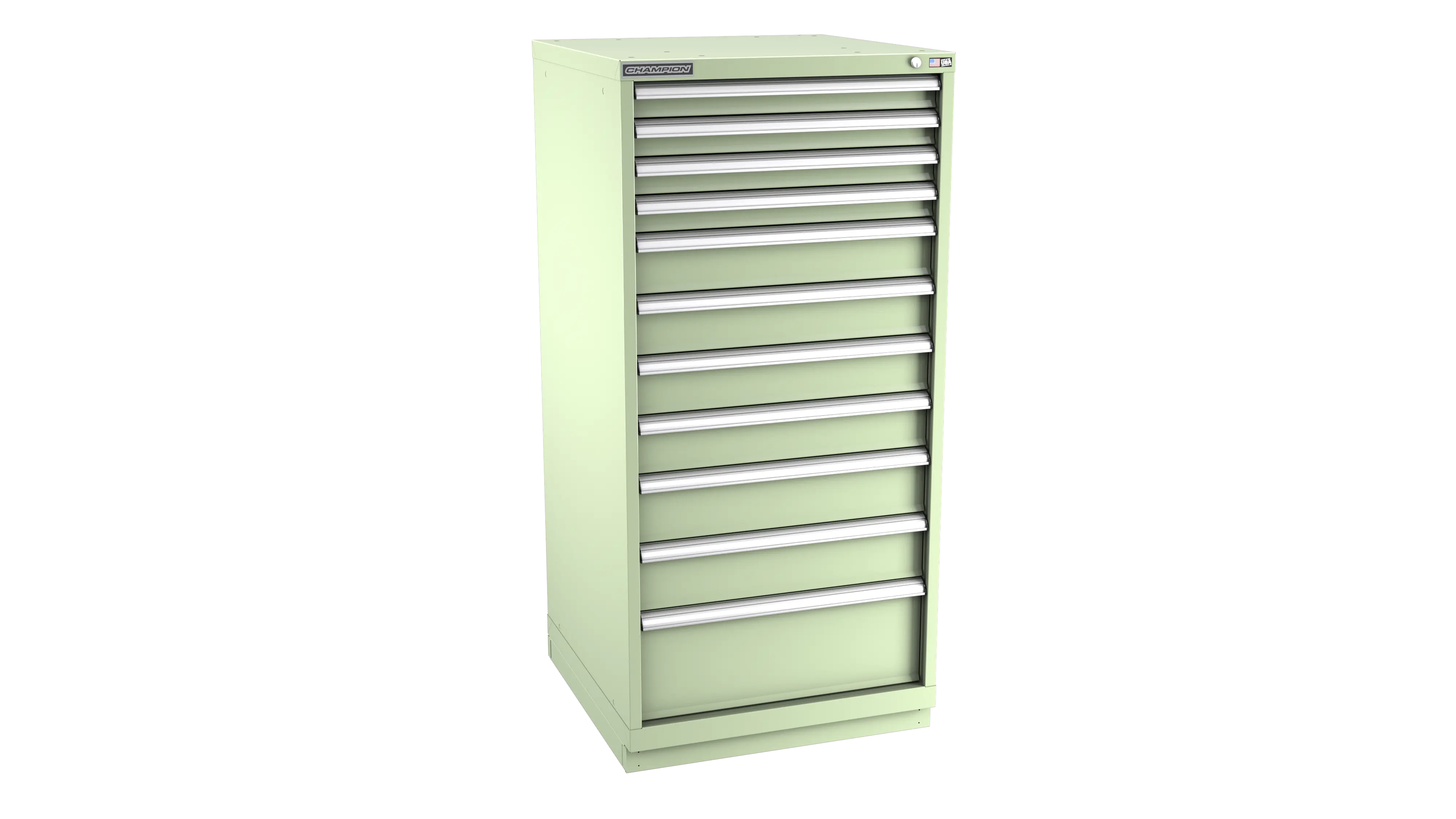 Champion Tool 11-Drawer Modular Cabinet, 28-1/4 W x 59-1/2 H x 22-1/2 D in - CM SWS2700-1101-ILC-FTB Champion Tool Storage