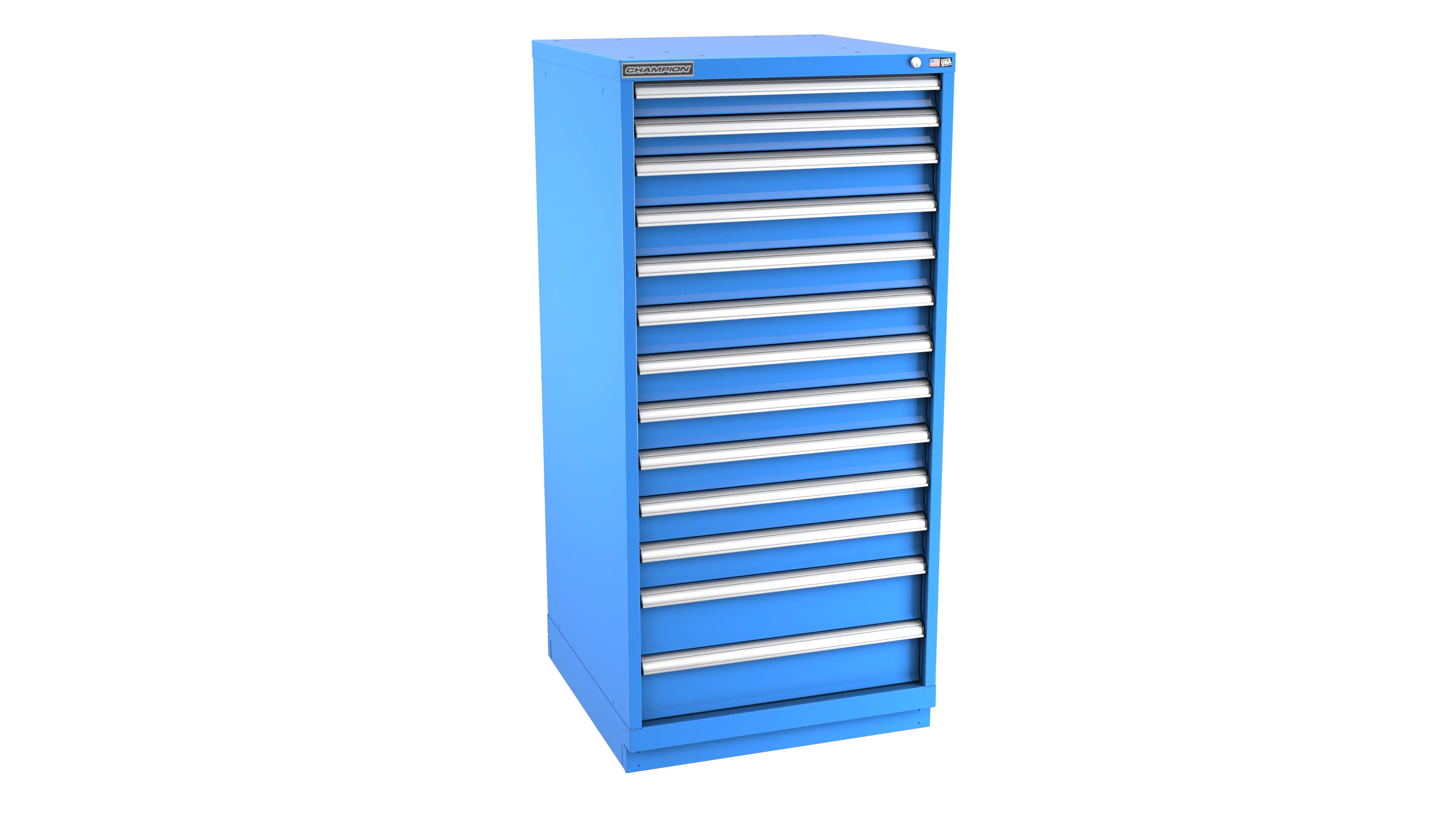 Champion Tool 13-Drawer Modular Cabinet, 28-1/4 W x 59-1/2 H x 22-1/2 D in - CM SWS2700-1301-ILC-FTB Champion Tool Storage