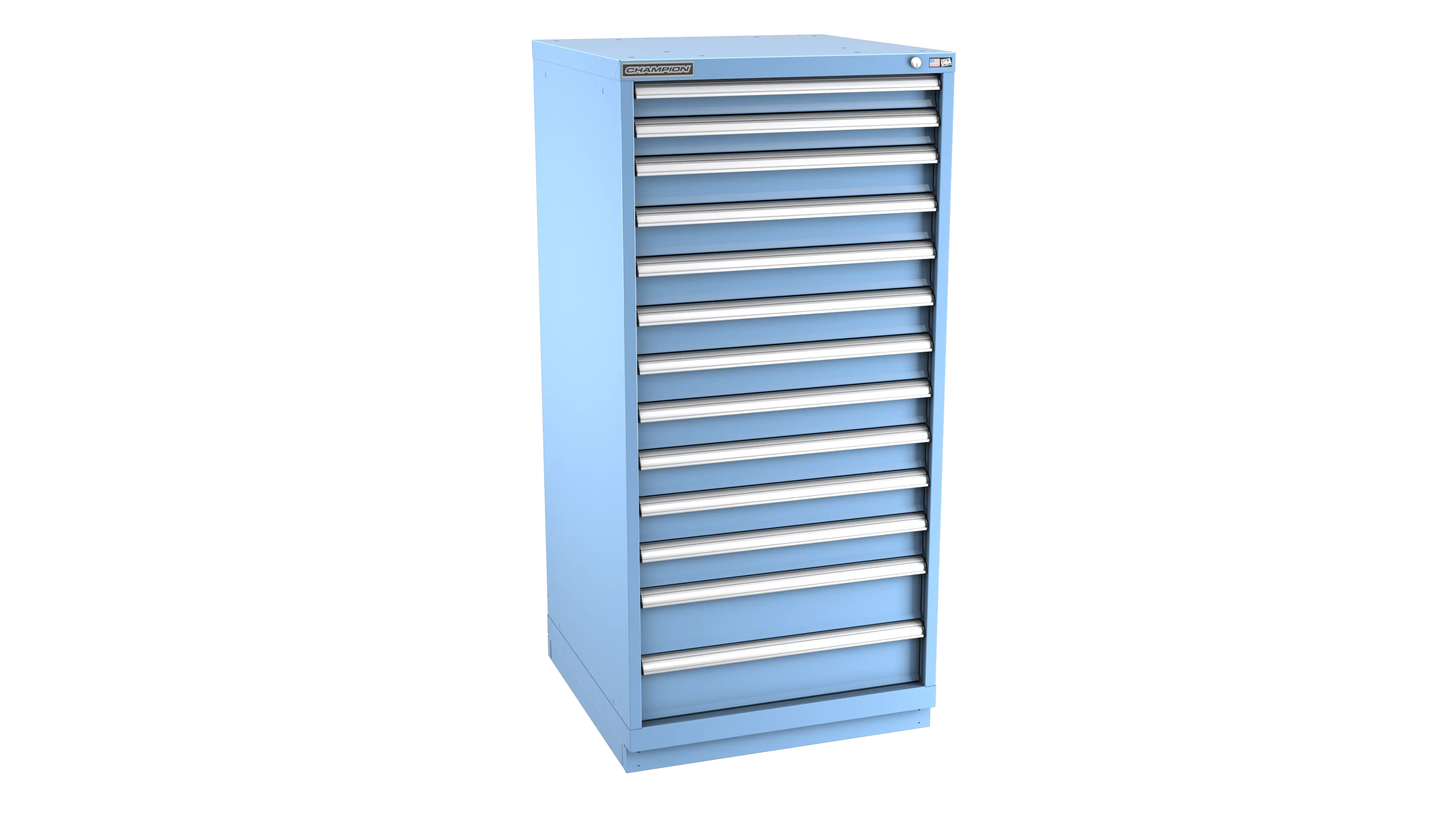 Champion Tool 13-Drawer Modular Cabinet, 28-1/4 W x 59-1/2 H x 22-1/2 D in - CM SWS2700-1301-ILC-FTB Champion Tool Storage