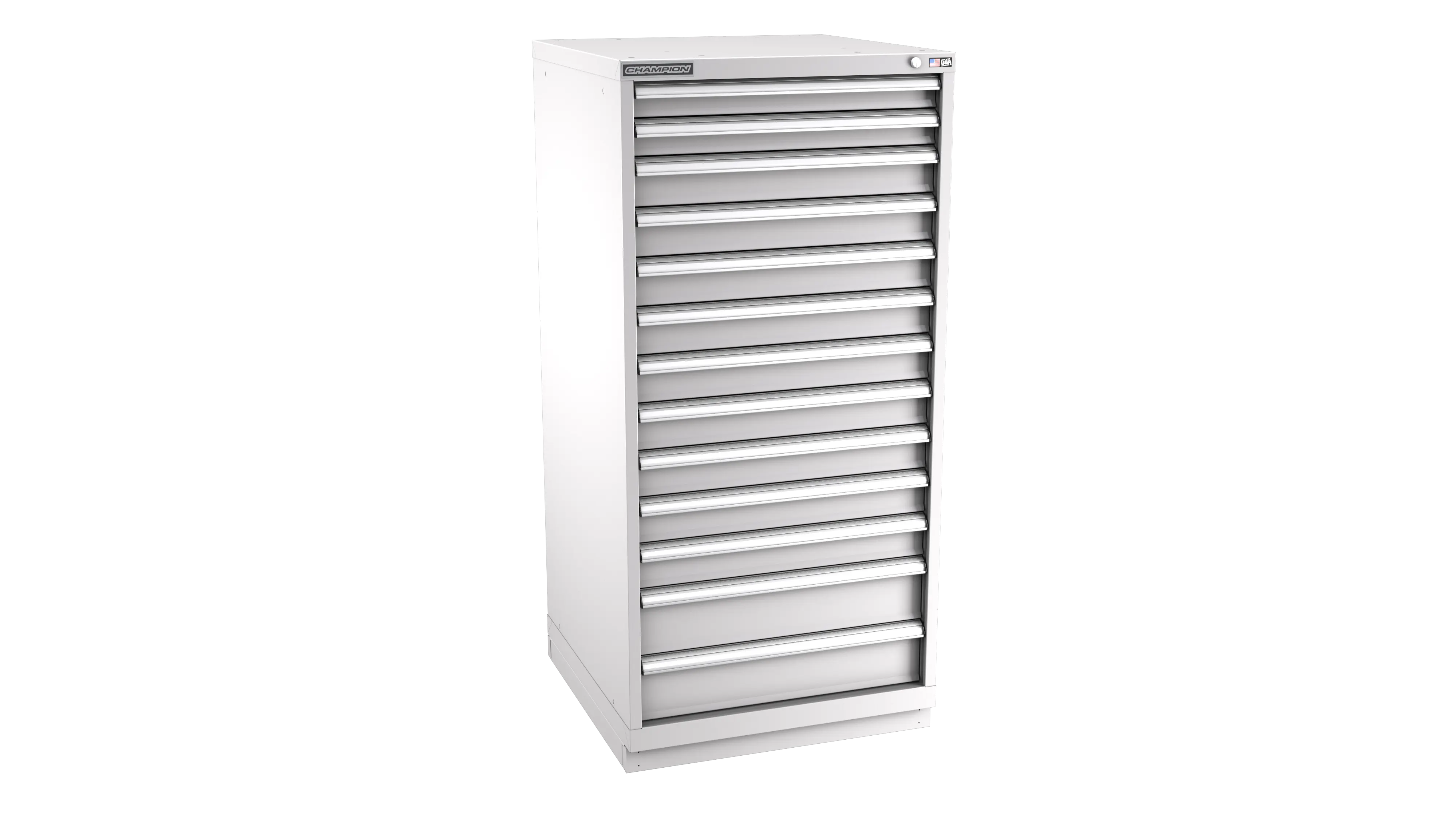 Champion Tool 13-Drawer Modular Cabinet, 28-1/4 W x 59-1/2 H x 22-1/2 D in - CM SWS2700-1301-ILC-FTB Champion Tool Storage