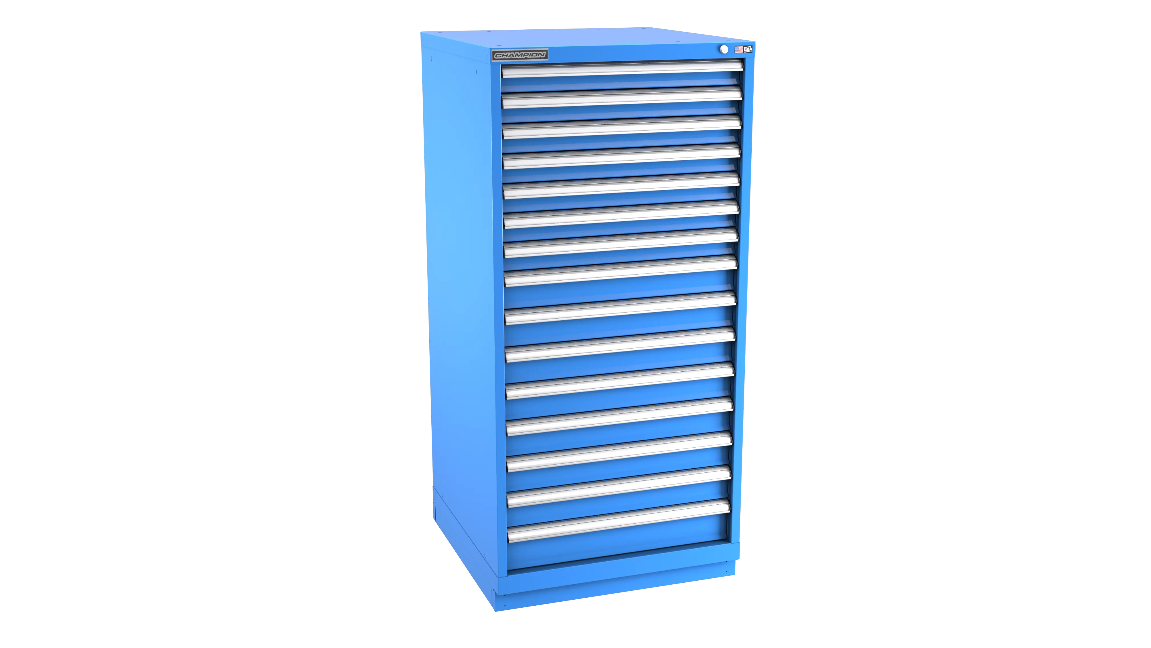 Champion Tool 15-Drawer Modular Cabinet, 28-1/4 W x 59-1/2 H x 22-1/2 D in - CM SWS2700-1501-ILC-FTB Champion Tool Storage
