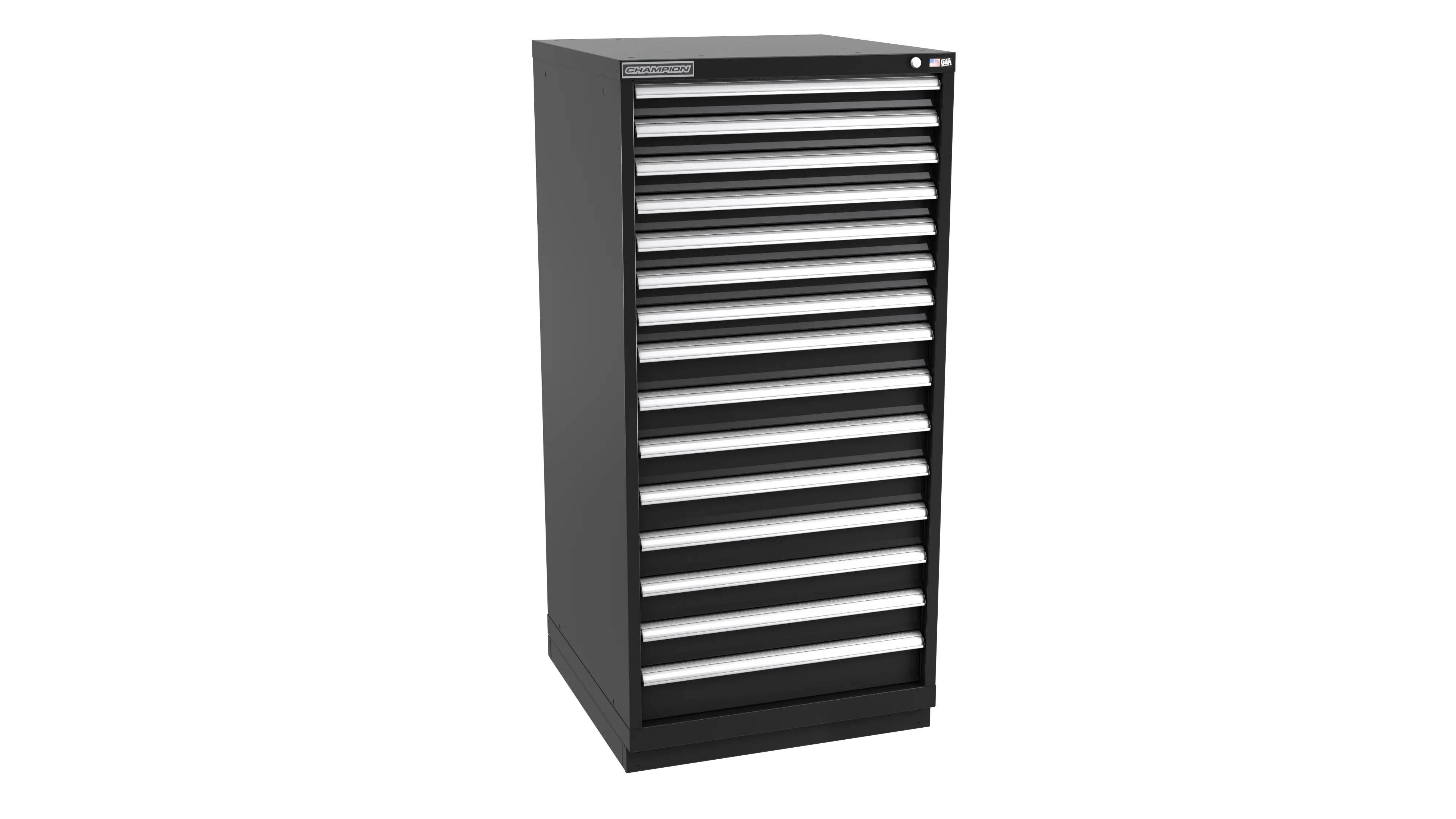 Champion Tool 15-Drawer Modular Cabinet, 28-1/4 W x 59-1/2 H x 22-1/2 D in - CM SWS2700-1501-ILC-FTB Champion Tool Storage