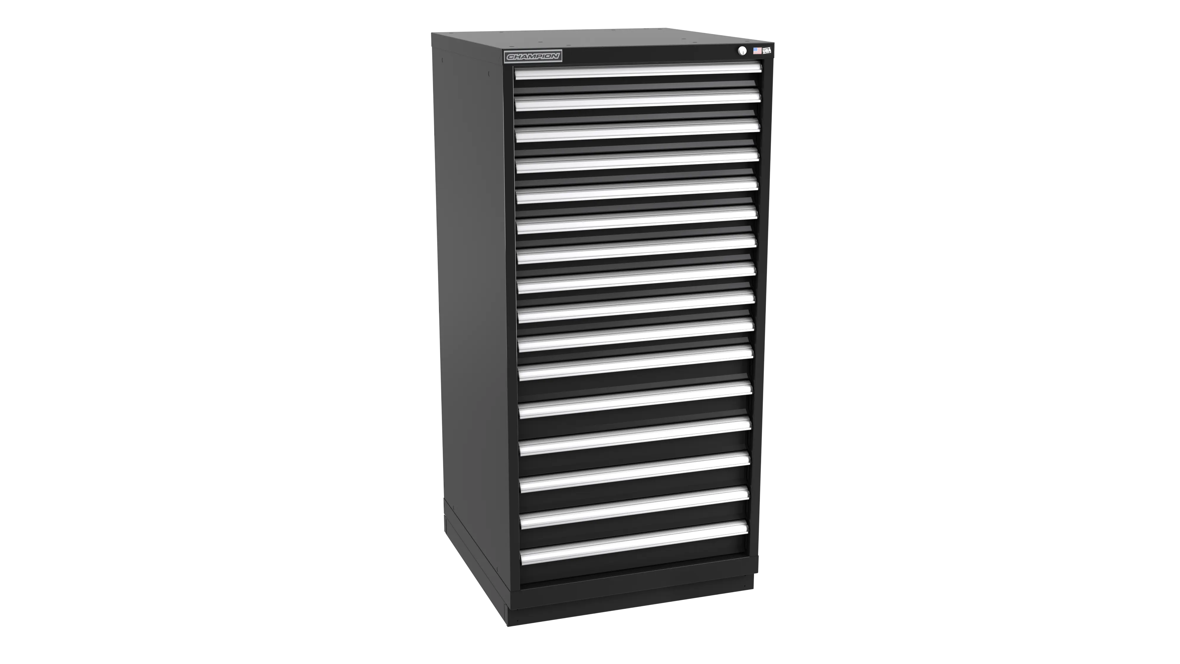Champion Tool 16-Drawer Modular Cabinet, 28-1/4 W x 59-1/2 H x 22-1/2 D in - CM SWS2700-1601-ILC-FTB Champion Tool Storage