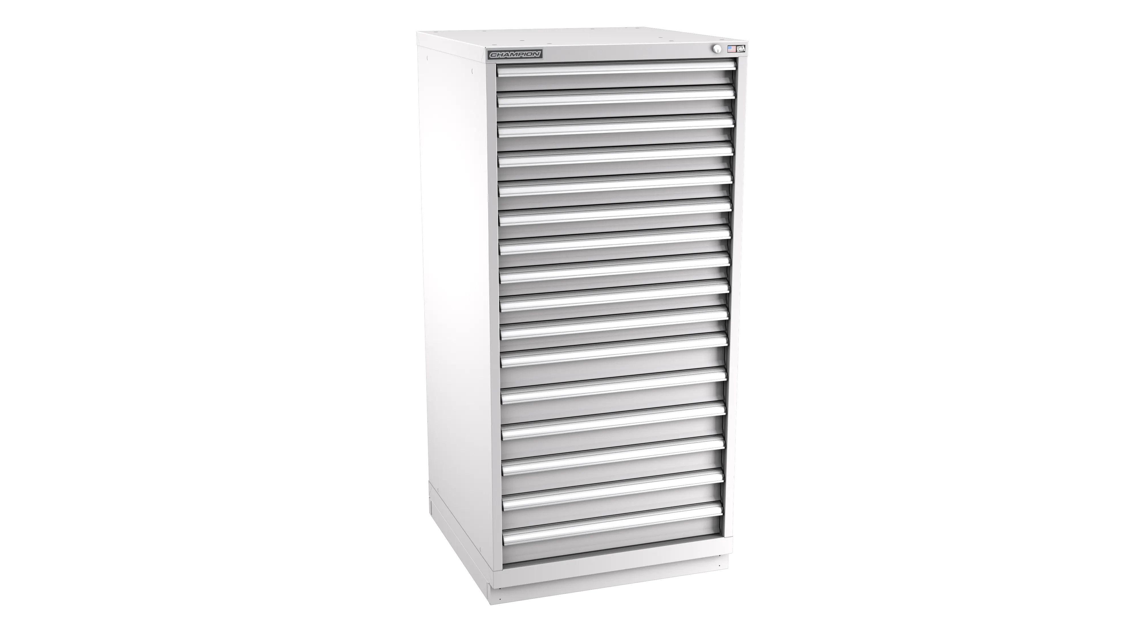 Champion Tool 16-Drawer Modular Cabinet, 28-1/4 W x 59-1/2 H x 22-1/2 D in - CM SWS2700-1601-ILC-FTB Champion Tool Storage