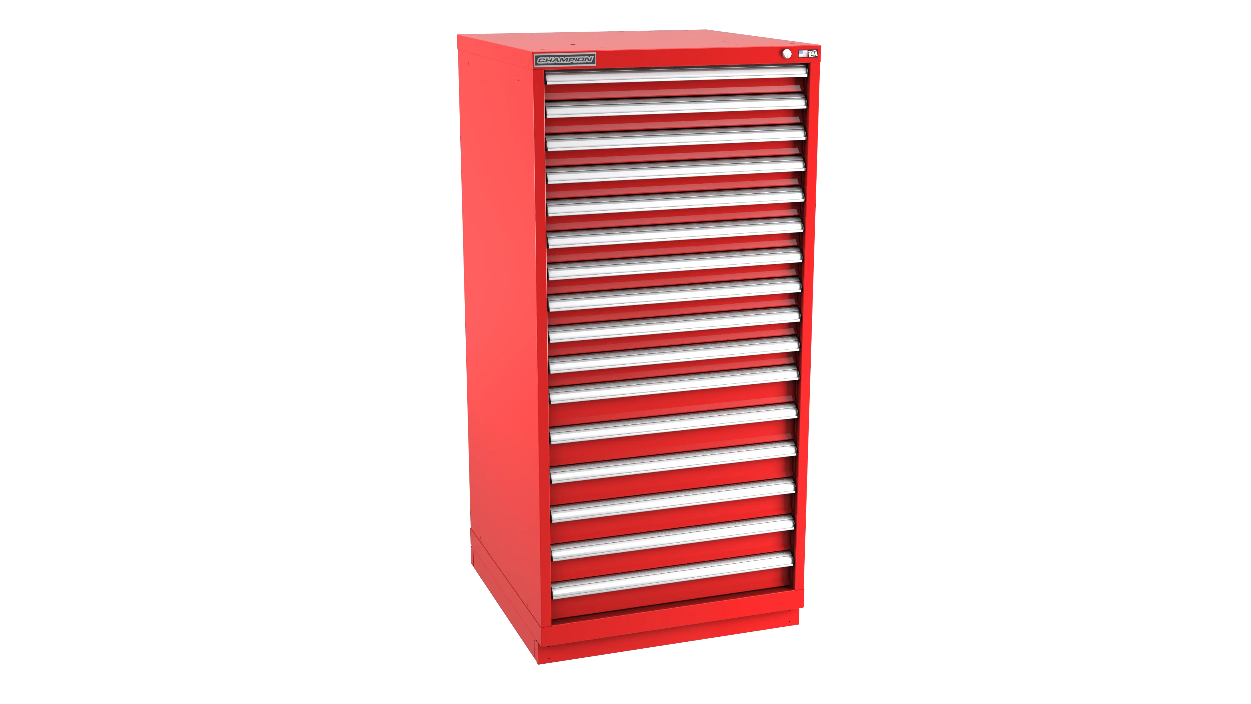 Champion Tool 16-Drawer Modular Cabinet, 28-1/4 W x 59-1/2 H x 22-1/2 D in - CM SWS2700-1601-ILC-FTB Champion Tool Storage