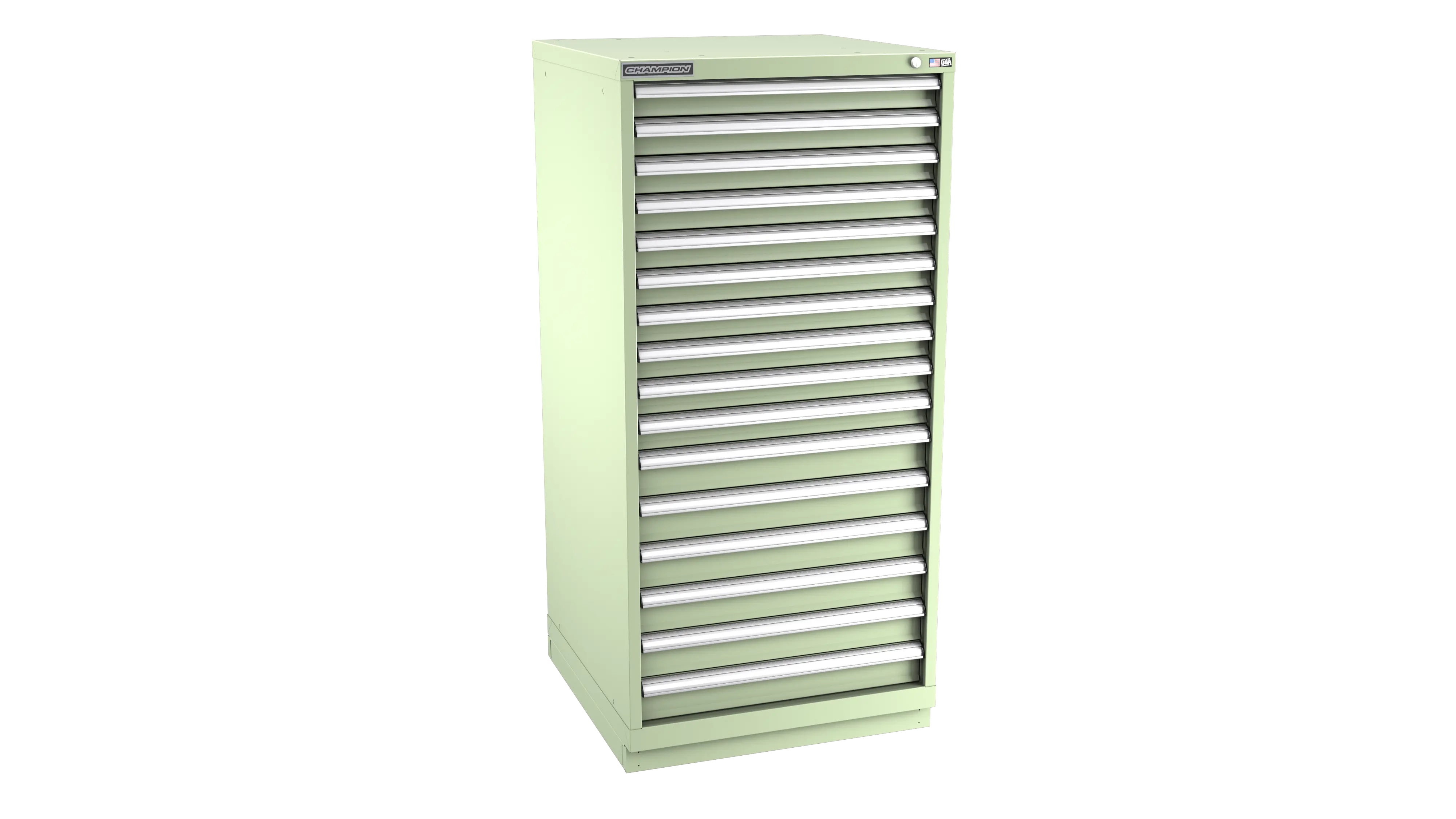 Champion Tool 16-Drawer Modular Cabinet, 28-1/4 W x 59-1/2 H x 22-1/2 D in - CM SWS2700-1601-ILC-FTB Champion Tool Storage