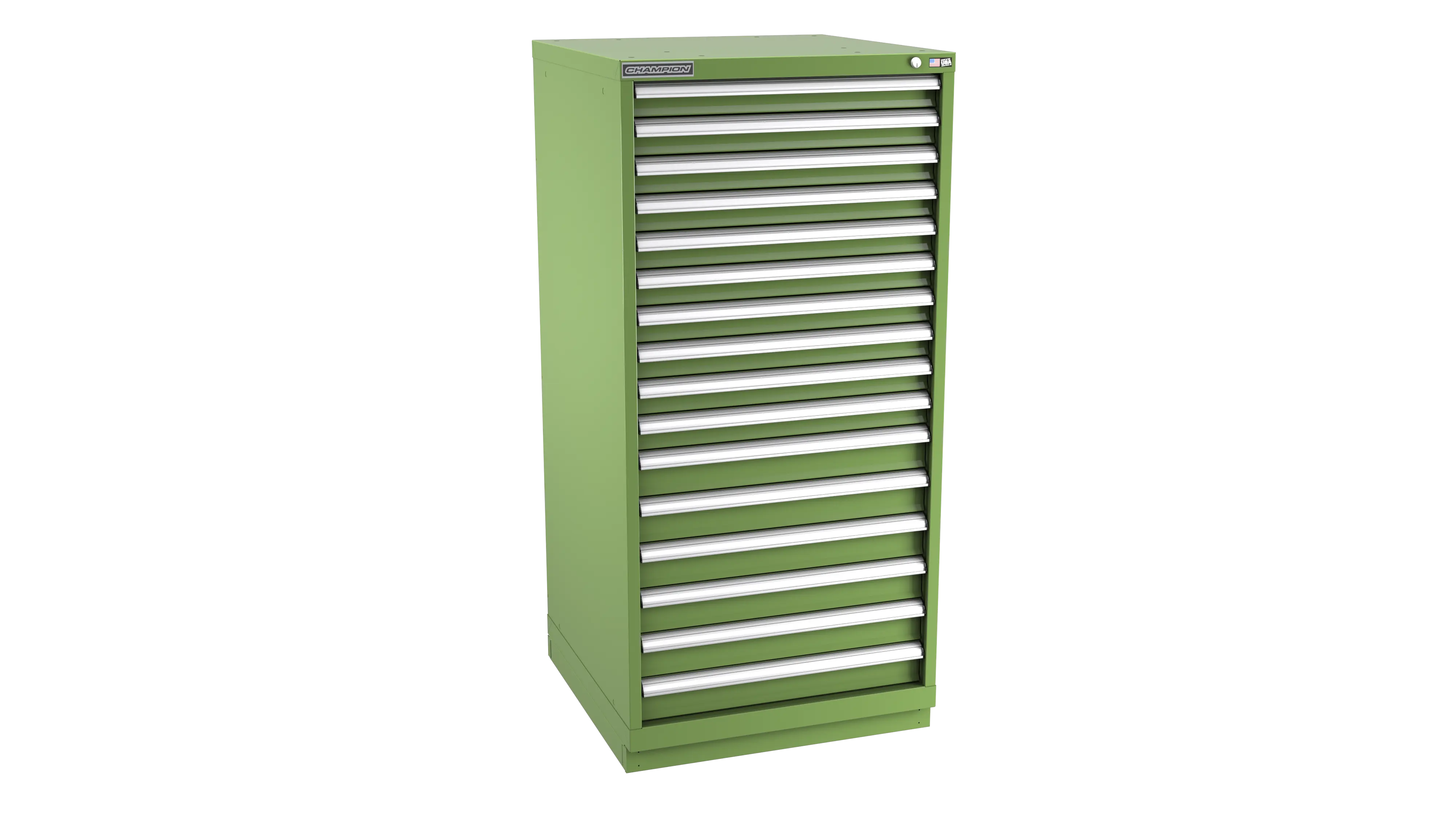 Champion Tool 16-Drawer Modular Cabinet, 28-1/4 W x 59-1/2 H x 22-1/2 D in - CM SWS2700-1601-ILC-FTB Champion Tool Storage