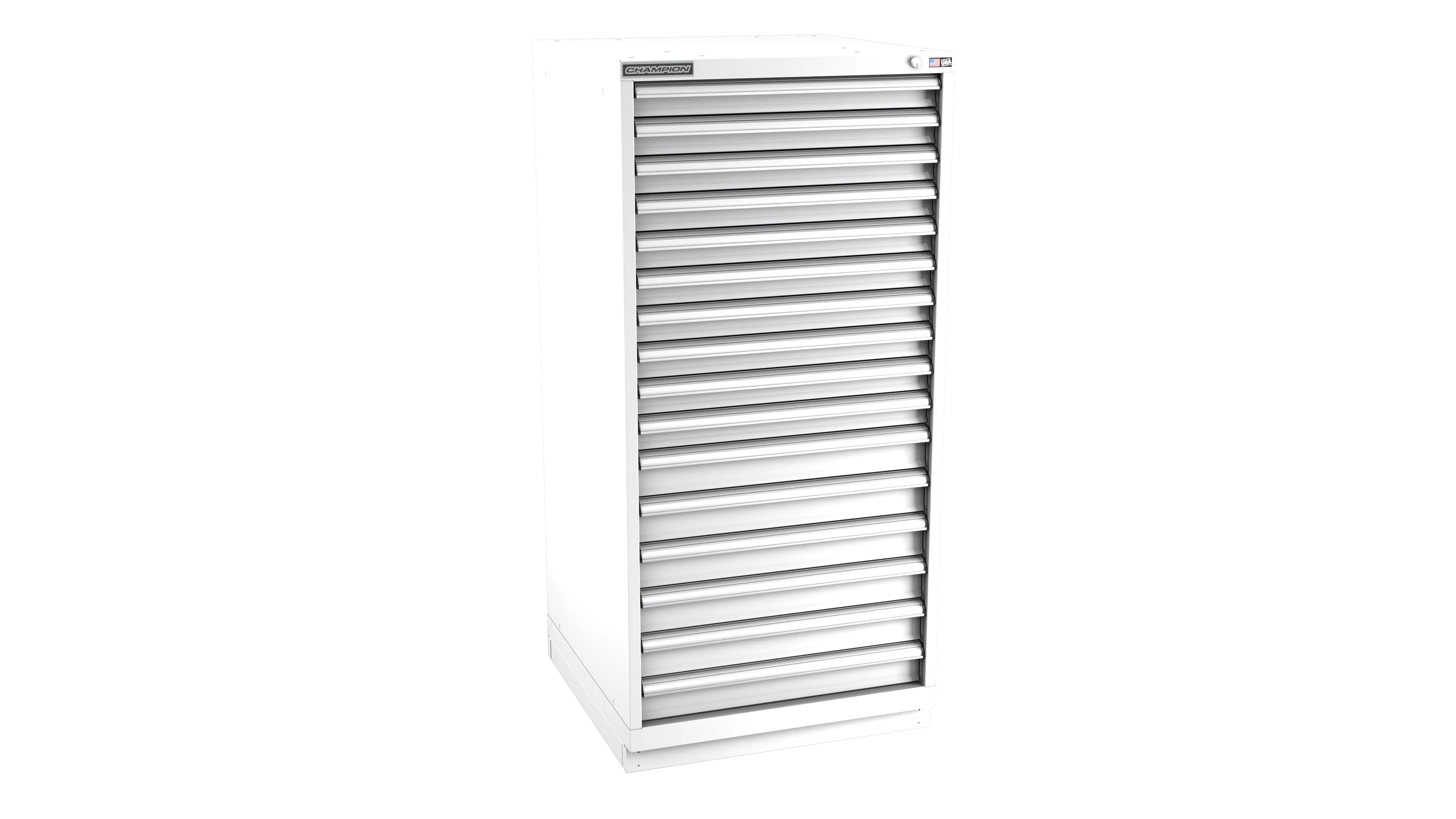 Champion Tool 16-Drawer Modular Cabinet, 28-1/4 W x 59-1/2 H x 22-1/2 D in - CM SWS2700-1601-ILC-FTB Champion Tool Storage
