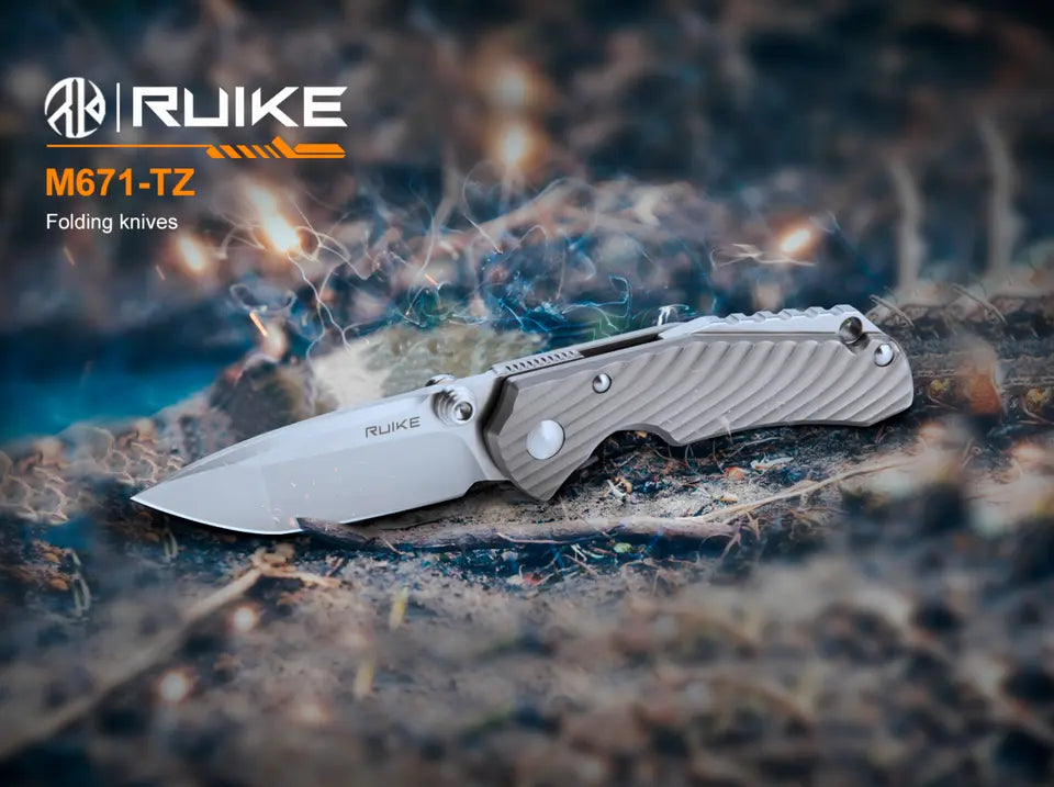 Fenix Ruike Folding Knife with Titanium Handle, Blade Length 70mm - F RK-M671TZ Fenix
