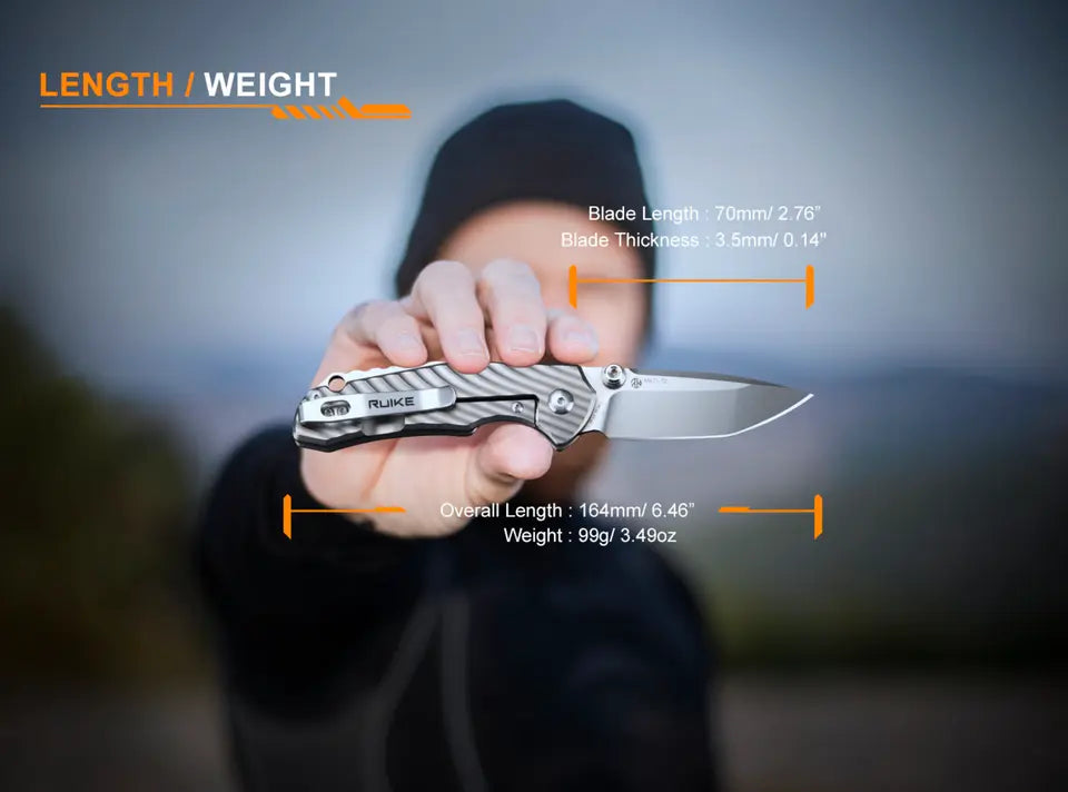 Fenix Ruike Folding Knife with Titanium Handle, Blade Length 70mm - F RK-M671TZ Fenix