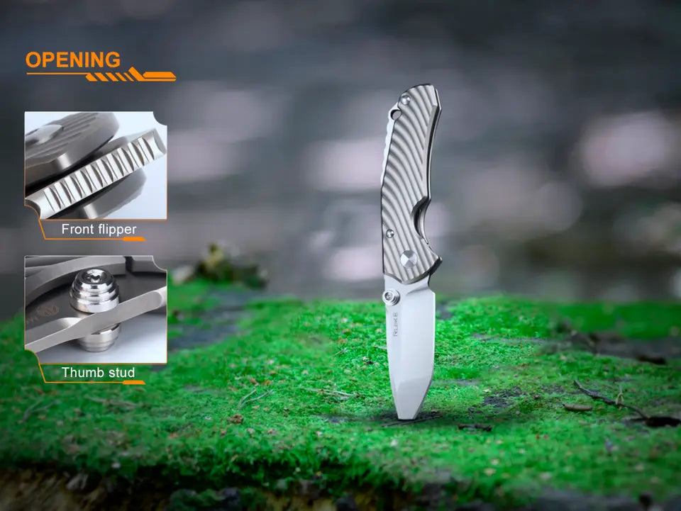 Fenix Ruike Folding Knife with Titanium Handle, Blade Length 70mm - F RK-M671TZ Fenix