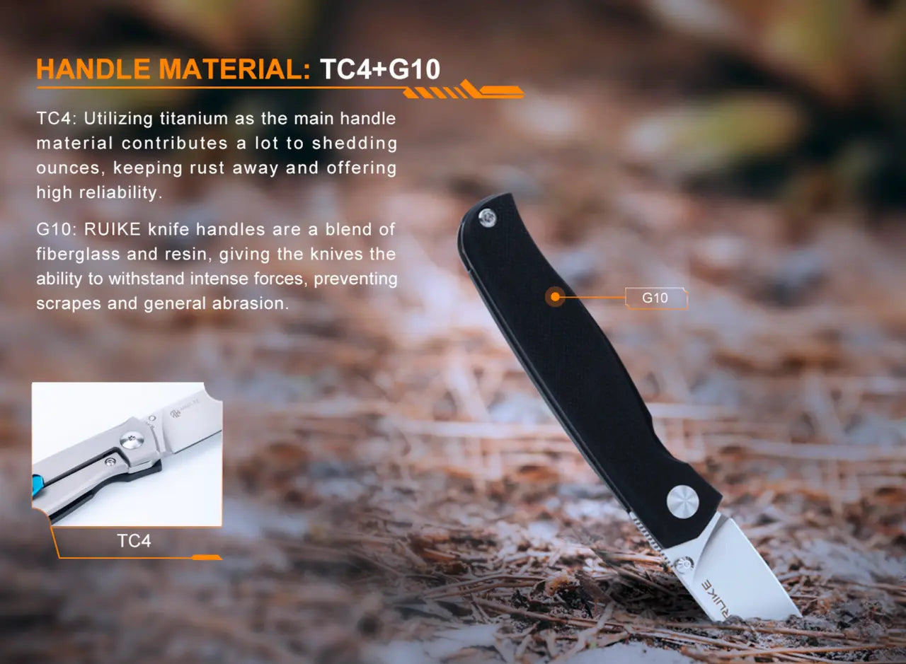 Fenix Ruike Framelock Folding Knife with Titanium Handle - F RK-M661-TZ Fenix