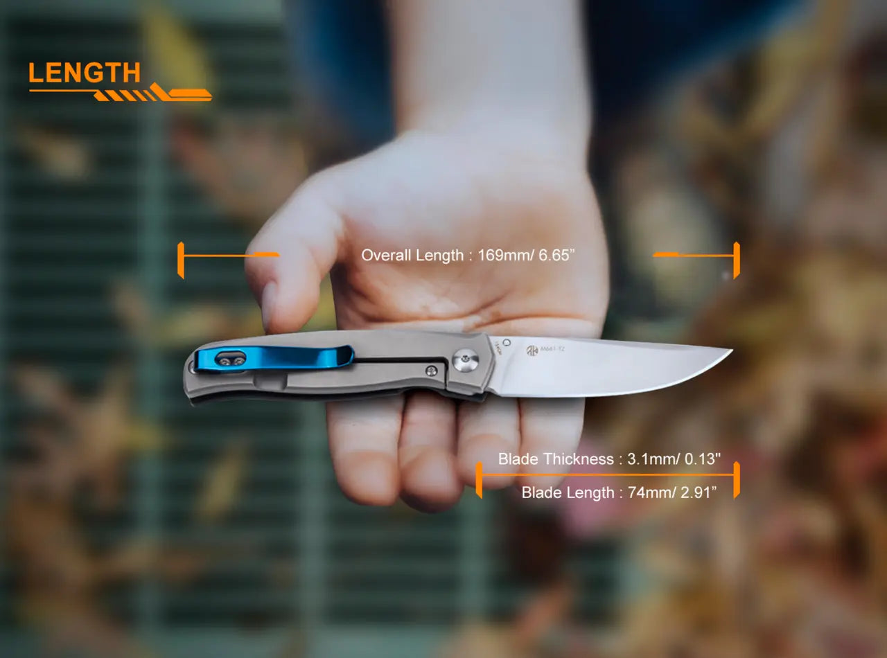 Fenix Ruike Framelock Folding Knife with Titanium Handle - F RK-M661-TZ Fenix